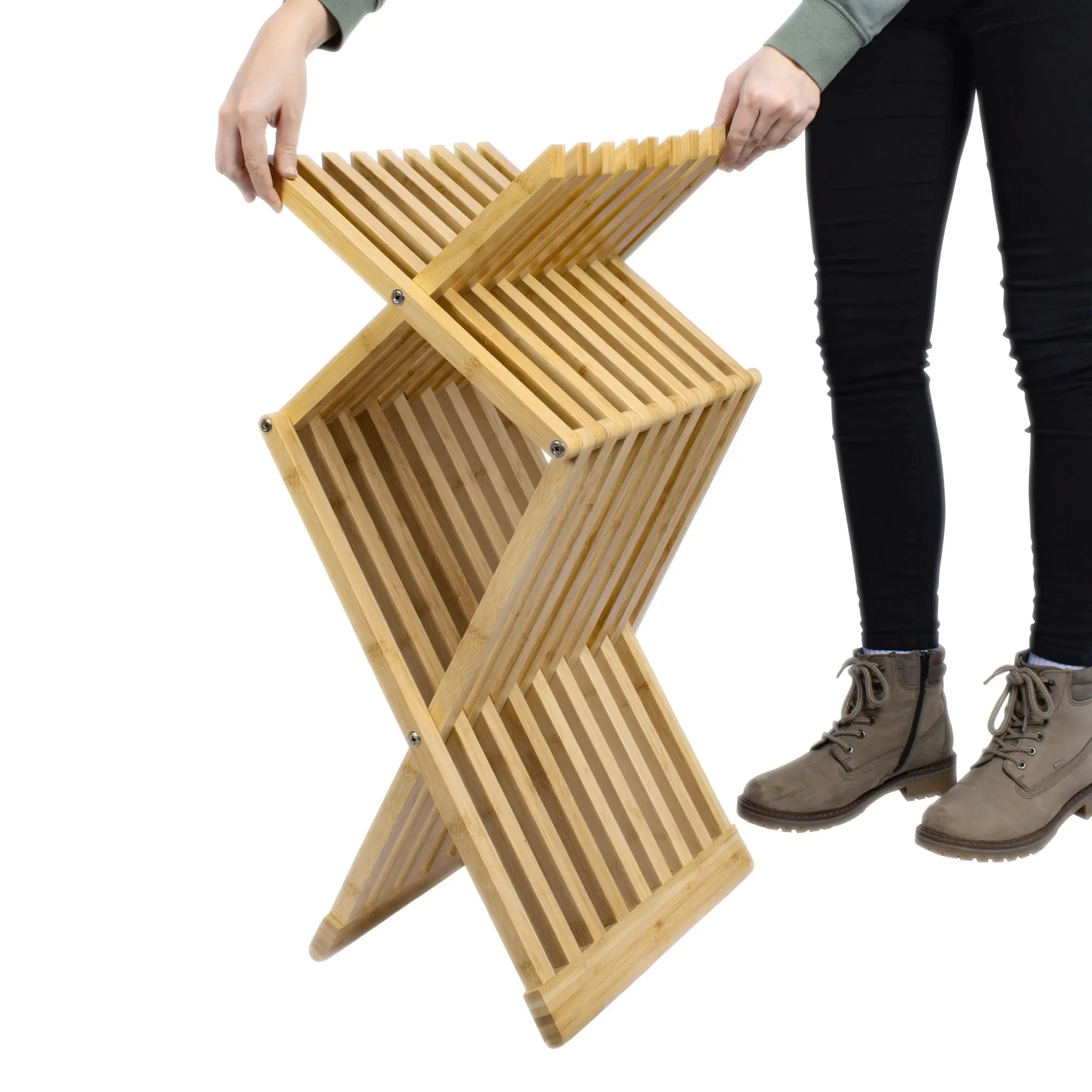 Schulte Badhocker aus Bambus klappbar 39 x 38 x 44 cm