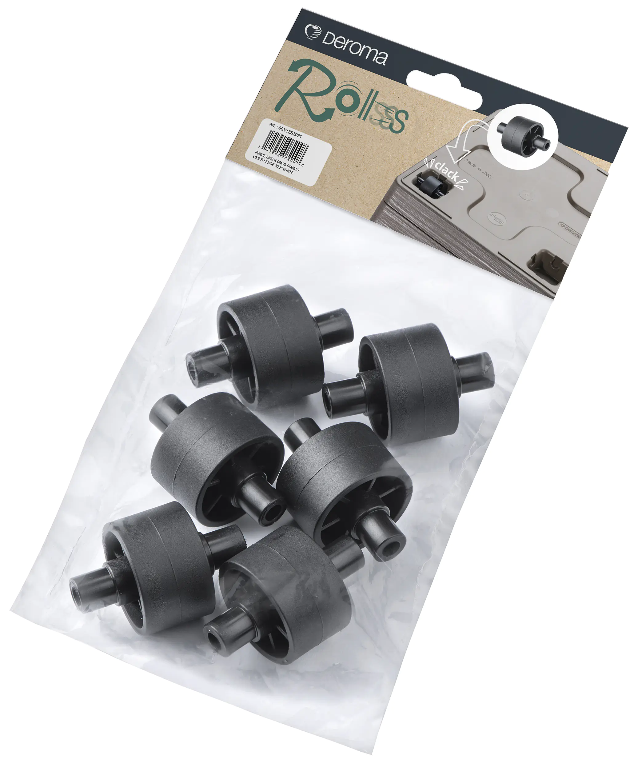 Deroma Rollen 20 x 10 x 3 cm schwarz