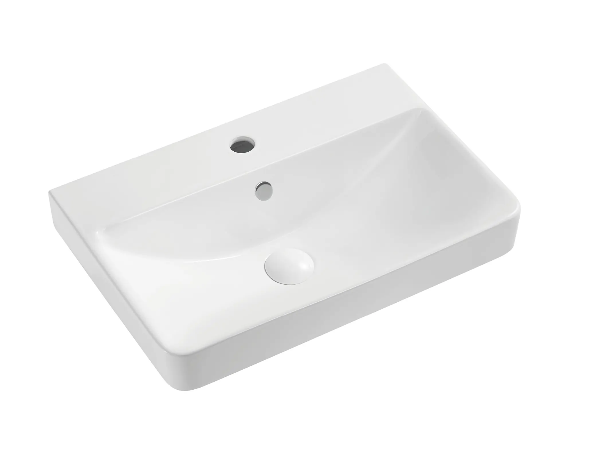 Primaster Waschbecken Keramik Elina 60 x 45 cm weiß