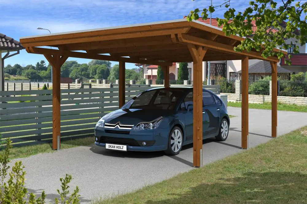 SKAN HOLZ Carport Emsland 404 x 604 cm mit Aluminiumdach SKAN HOLZ Carport Emsland 404 x 604 cm mit Aluminiumdach