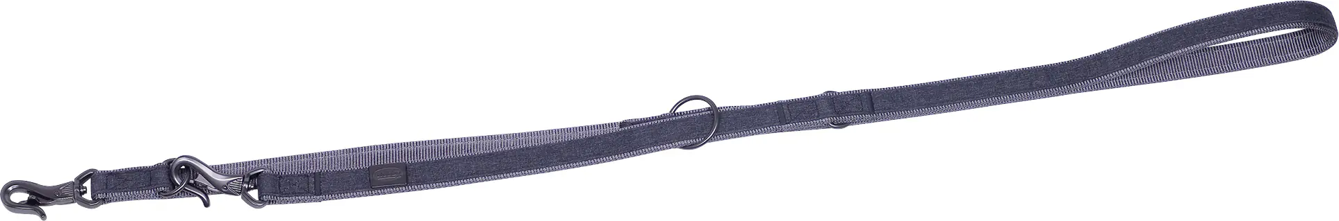 Nobby Führleine Linen Deluxe schwarz grau 200 cm