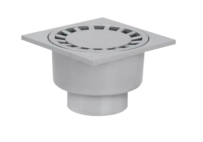 ACO Haus- und Hofablauf Kunststoff 20 x 20 cm grau