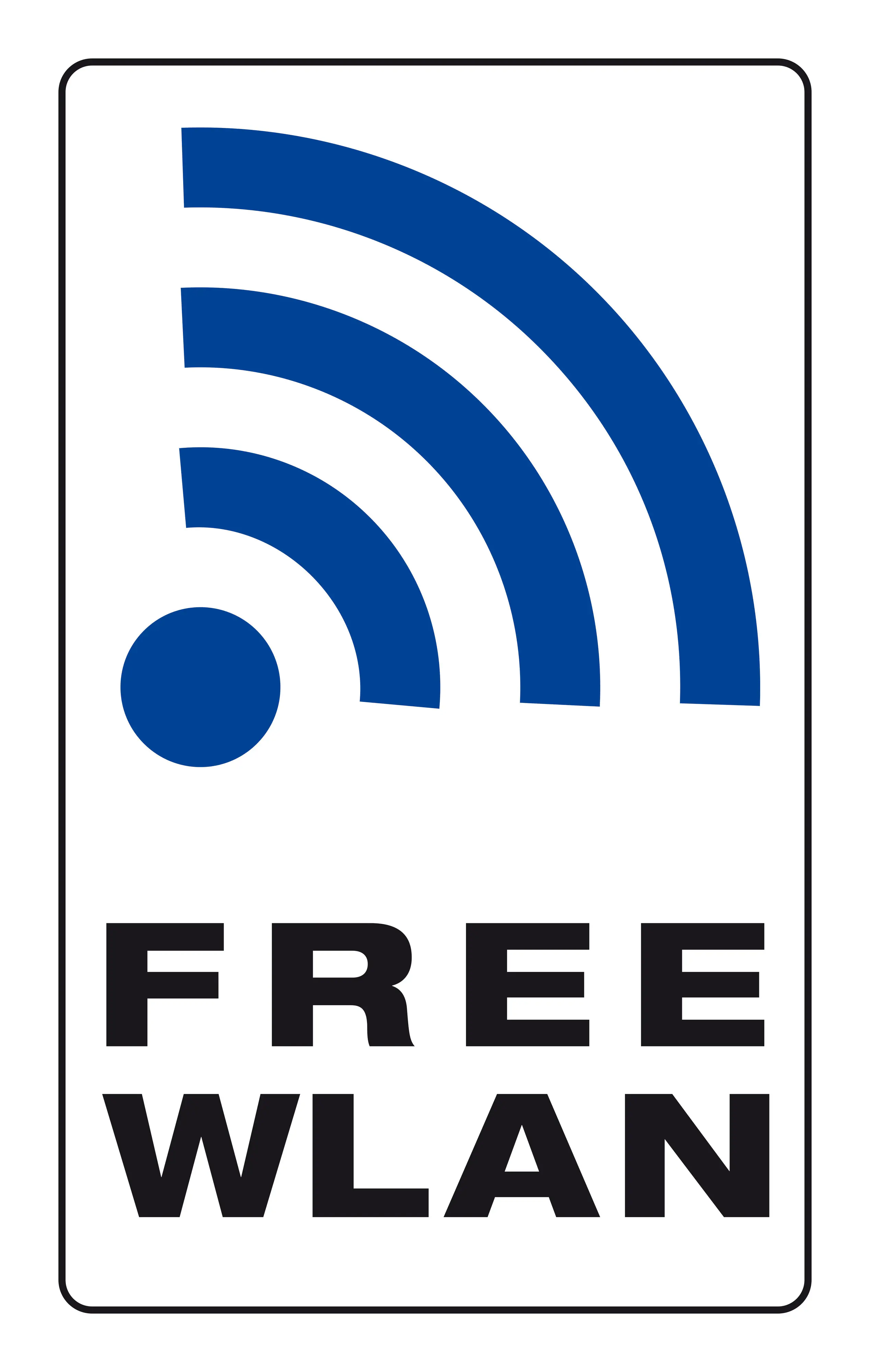 Conmetall Hinweisschild Free WLAN 25 x 15 cm