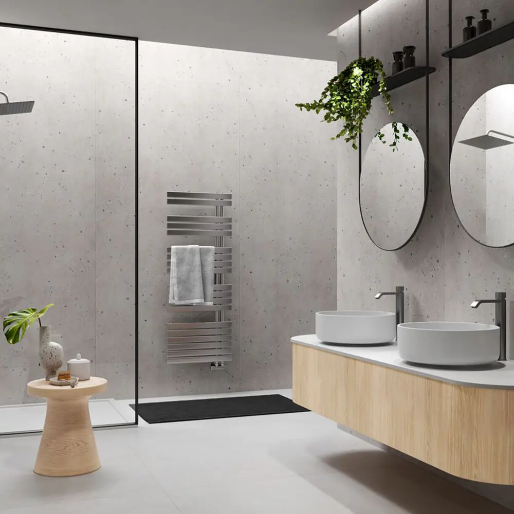 Wetwall Elite Wandpaneel  Pewter Terrazzo 60 x 242 cm mit Nut & Feder