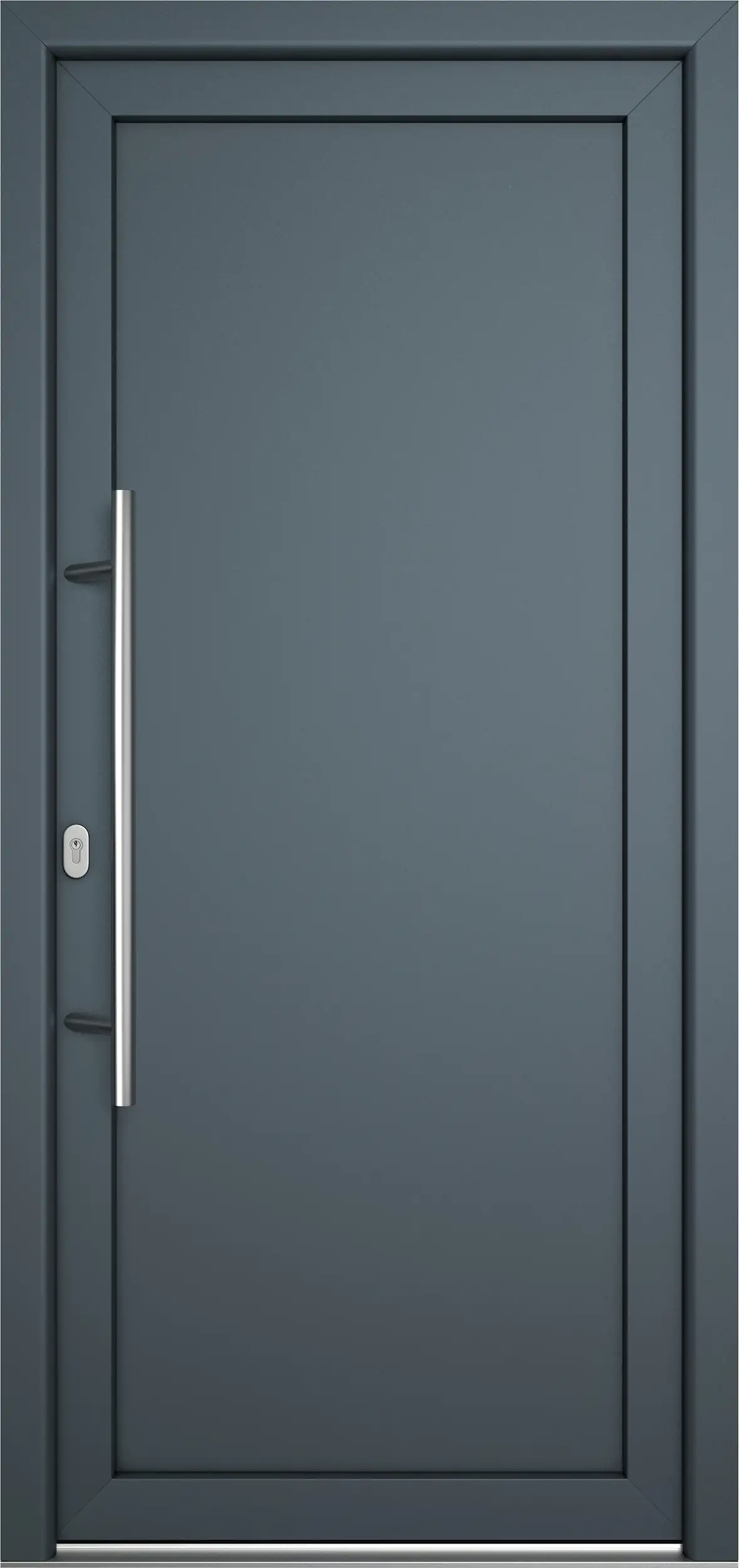 Meeth Haustür Signum PVC Exclusiv PVC Modell 01 98 x 200 cm, DIN links, weiß/titan Meeth Haustür Signum PVC Exclusiv PVC Modell 01 98 x 200 cm, DIN links, weiß/titan
