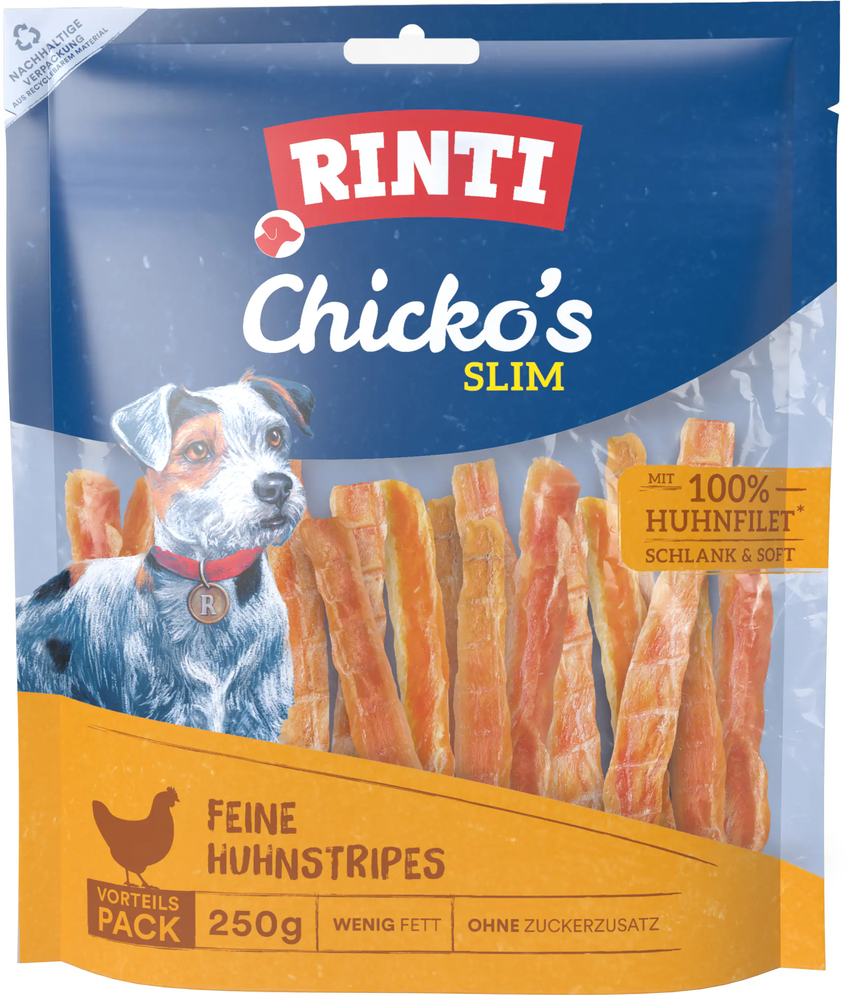 Rinti Chicko Hundesnack Slim Huhn Vorratspack 250 g Rinti Chicko Hundesnack Slim Huhn Vorratspack 250 g