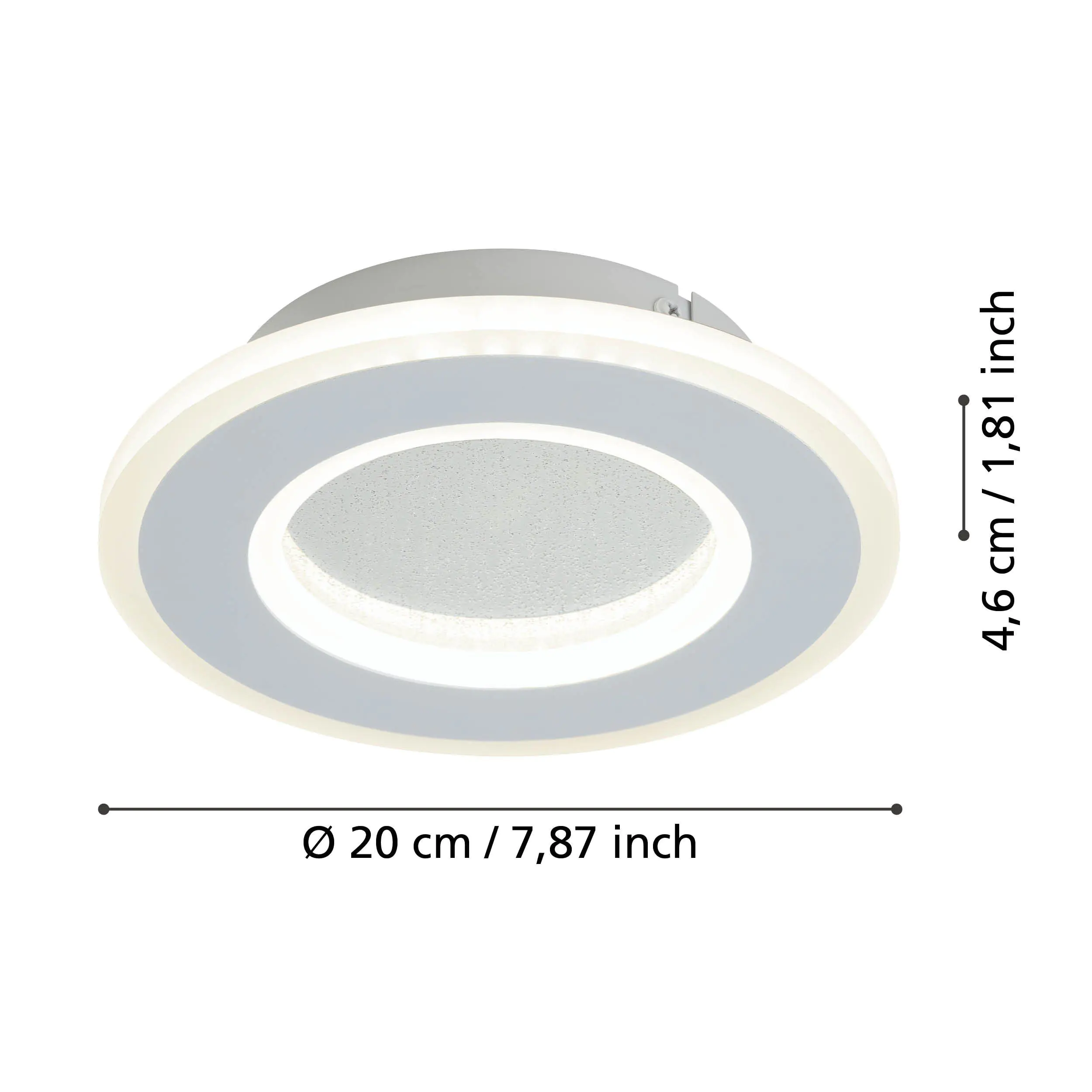 Eglo LED Deckenleuchte Machioni 12W, 1560 lm, 4000K, neutalweiß, weiß