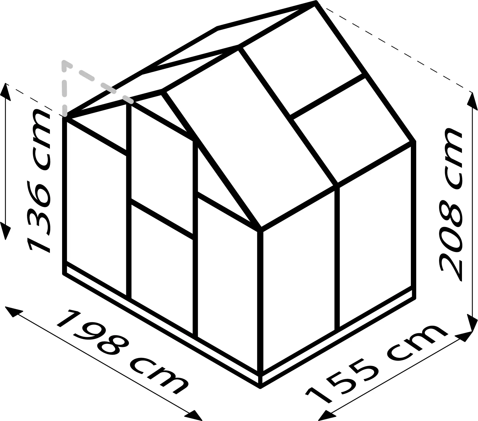 Vitavia Gewächshaus Eos 3100 190 x 153 cm 4 mm HPK