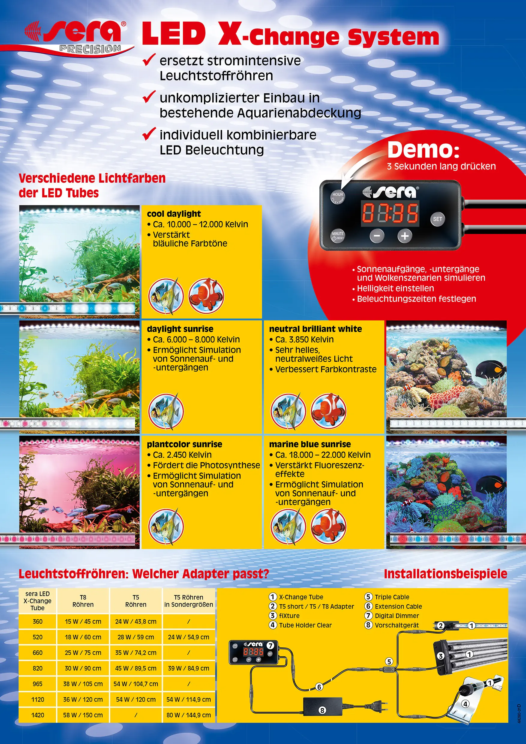 Sera Aquarium-Beleuchtung LED X-Change Tube daylight sunrise 660 - 1 Stück Sera Aquarium-Beleuchtung LED X-Change Tube daylight sunrise 660 - 1 Stück