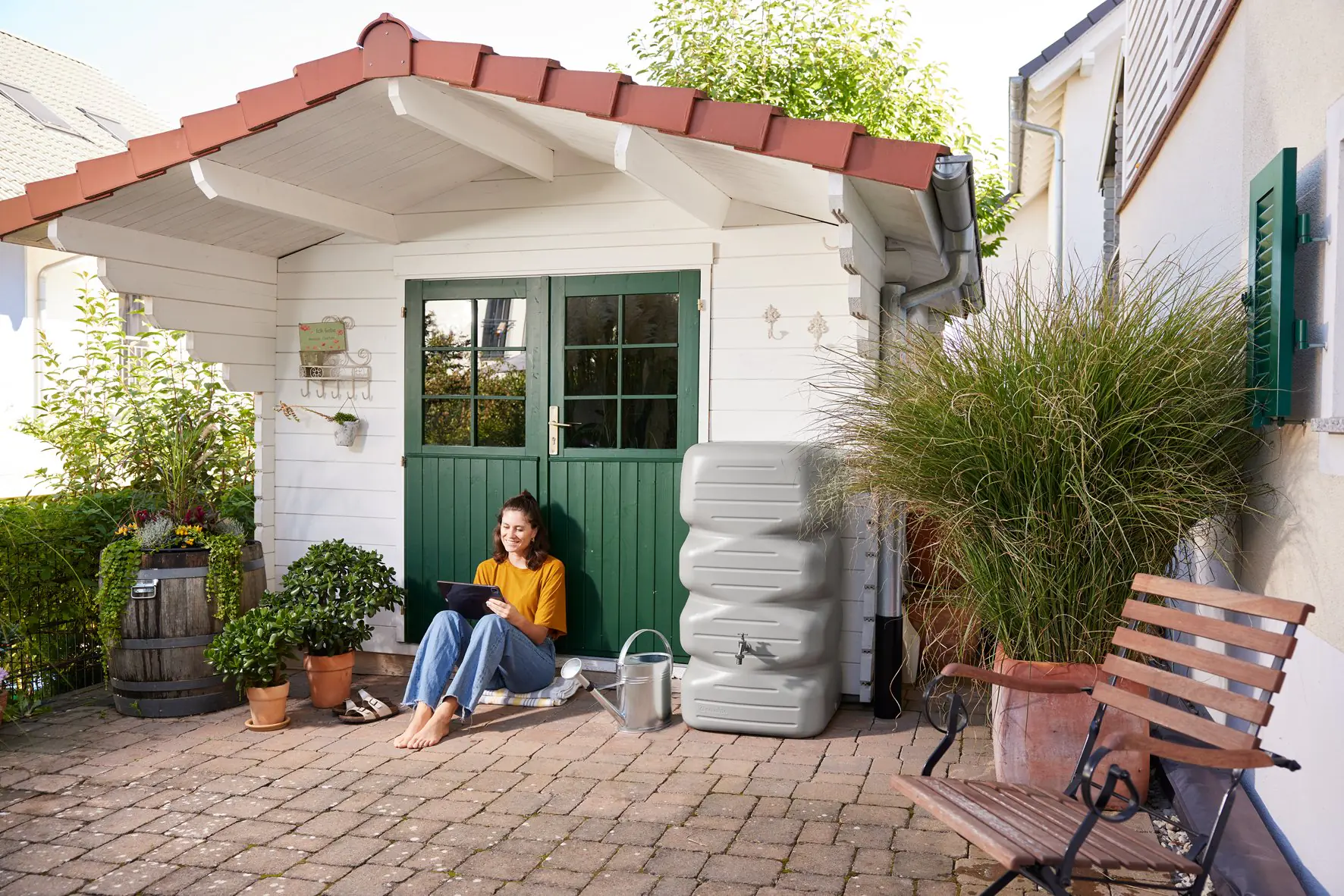 Garantia Gartentank Cubus, 1000 l, betongrau 