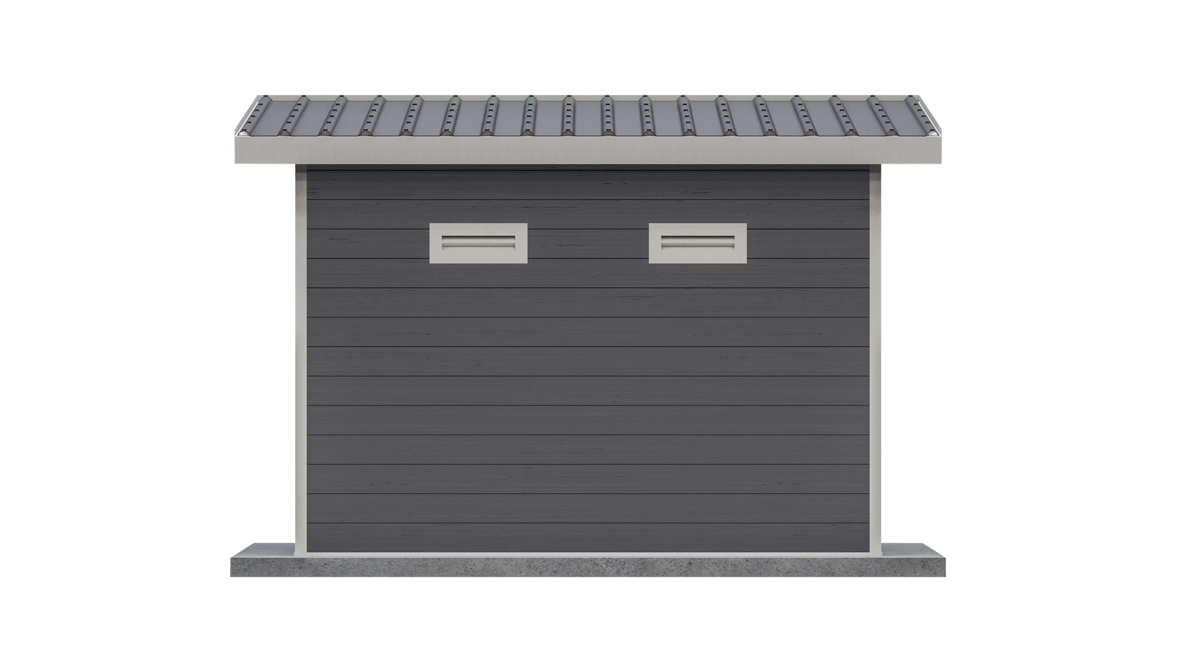 elephant WPC Gartenhaus 344 x 344 cm anthrazit