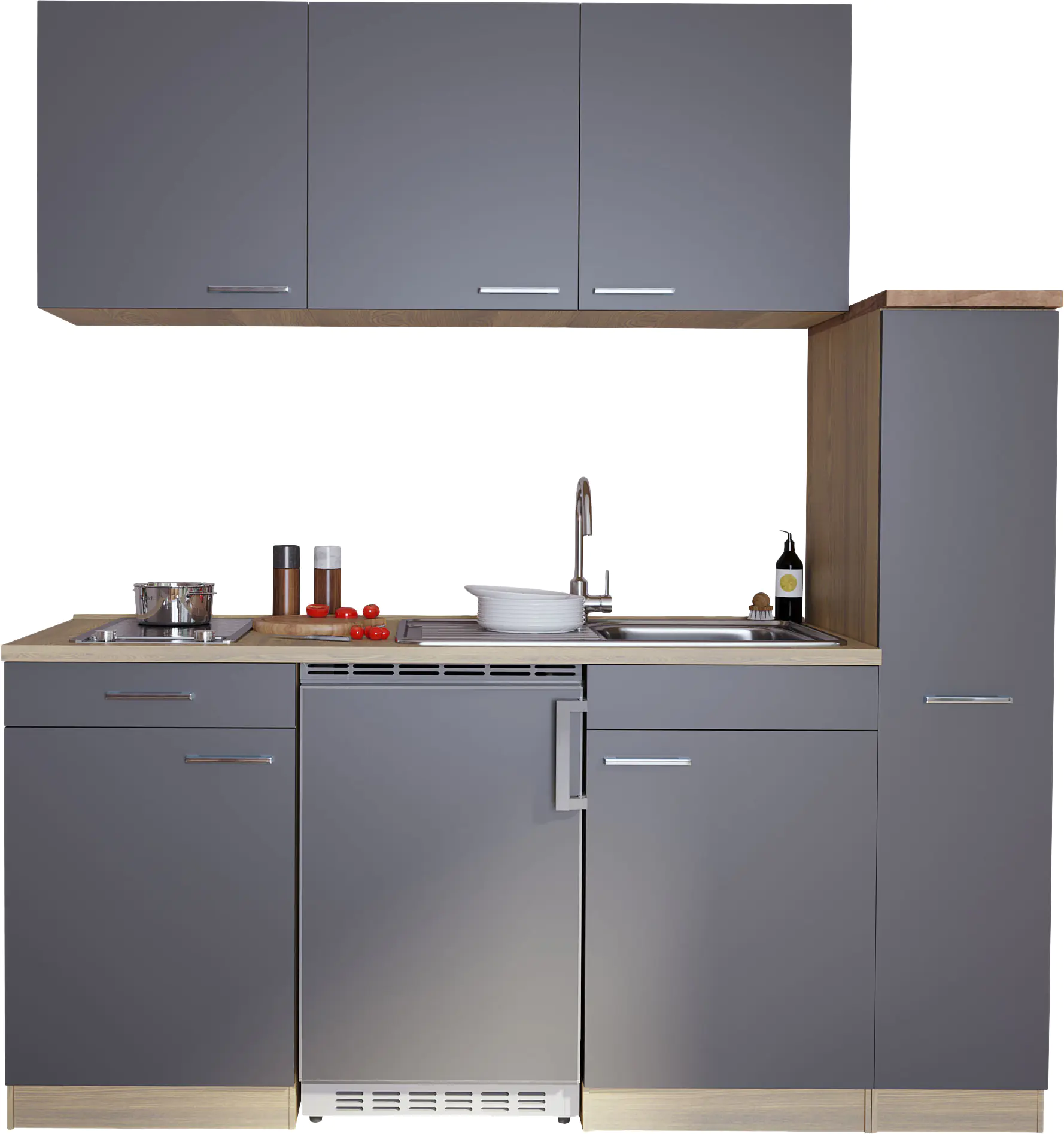 Respekta Economy Küchenblock 180 cm grau, Eiche Sonoma, KB180ESGC Respekta Economy Küchenblock 180 cm grau, Eiche Sonoma, KB180ESGC