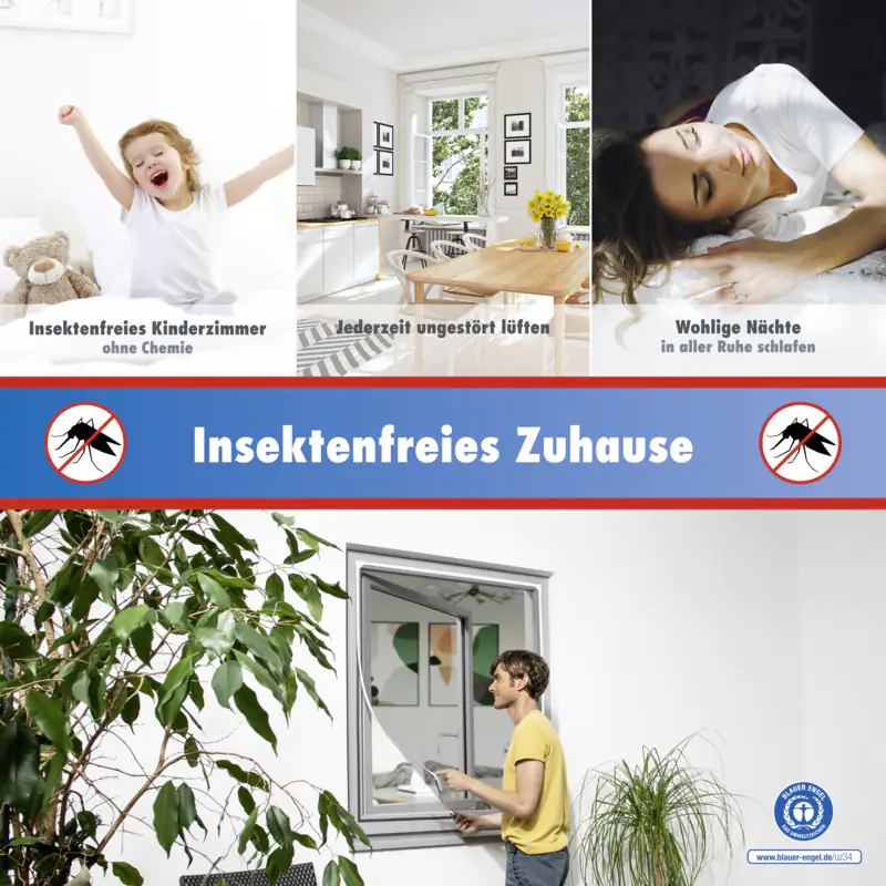 9003117315228_5 TrendLine Fliegenschutz-Magnetfenster 100 x 120 cm weiß/weiß kürzbar