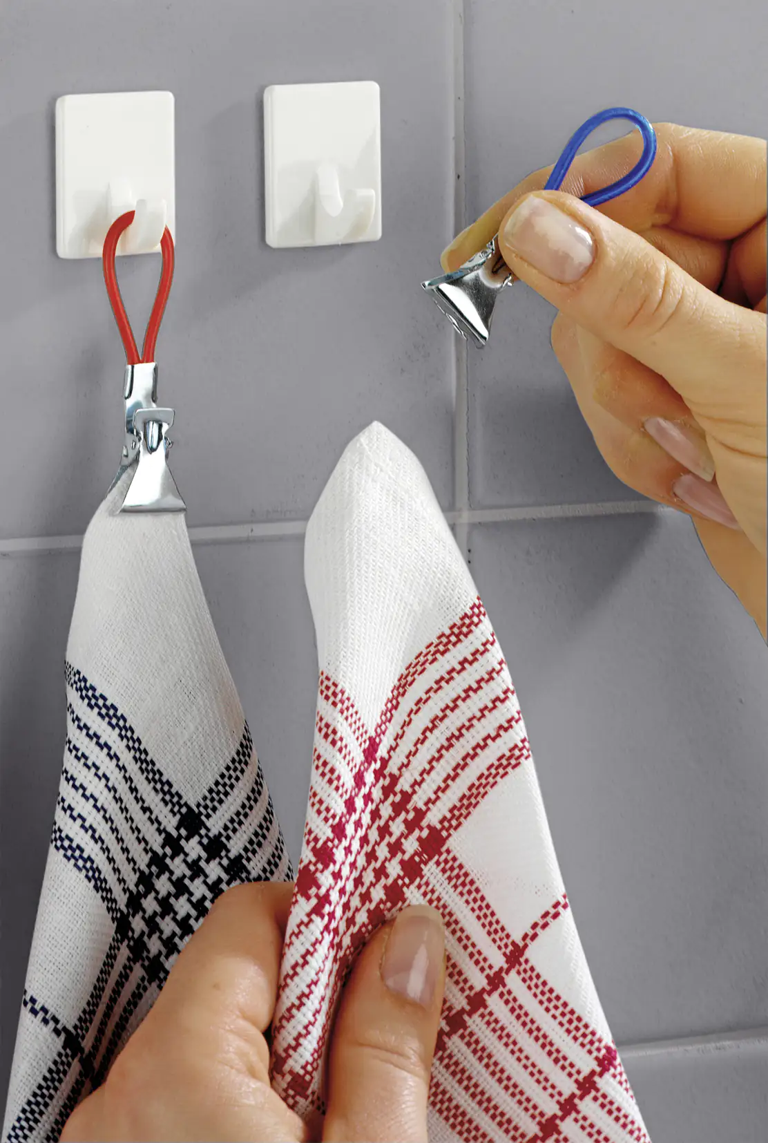 Wenko Klemm-Ösen Kunststoff, Metall, mehrfarbig, 4er-Set