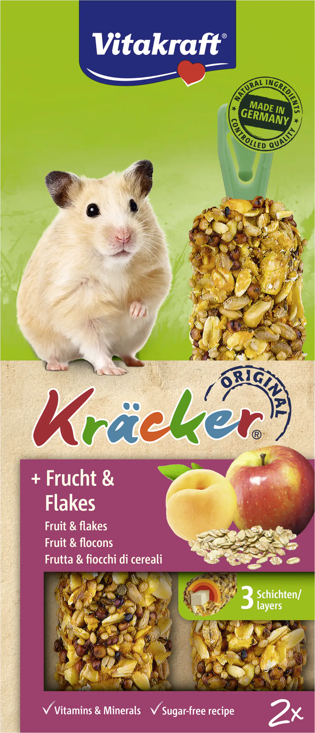 Vitakraft Kräcker® Frucht & Flakes 2 Stück / 112 g