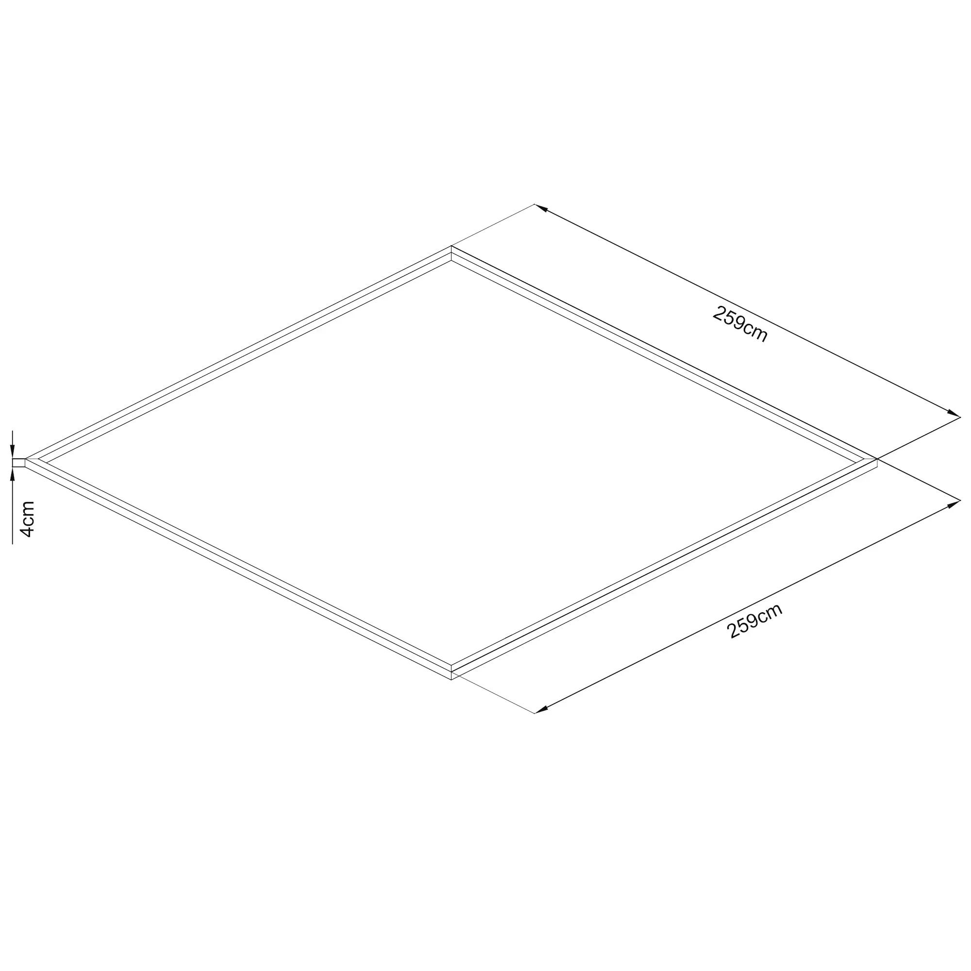 Floraworld Gerätehausbodenrahmen für Floraworld Gerätehaus Premium Q7,5 Firstline