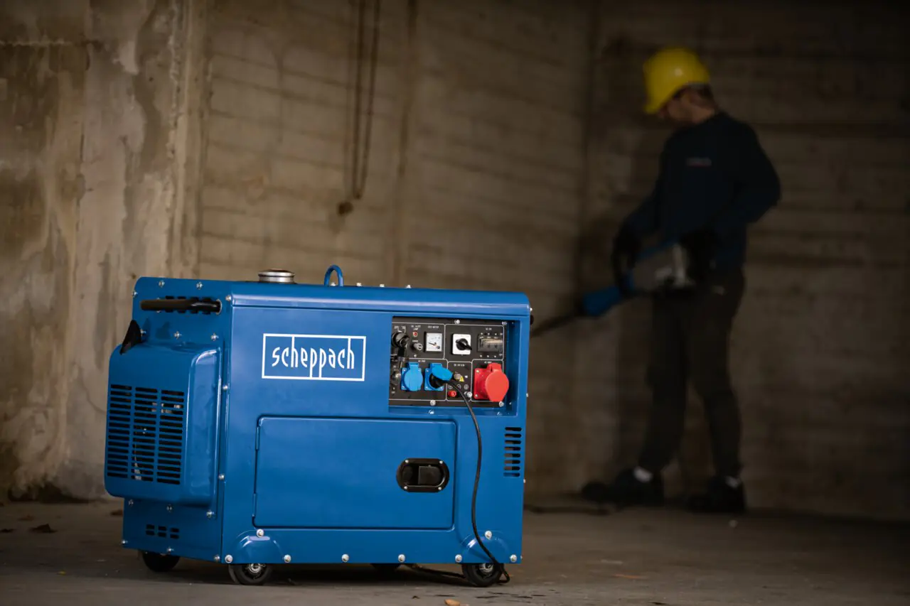 Scheppach Diesel-Stromerzeuger SG5200D 7,7 PS 5000 W Elektrostart mit 2x 230V & 1x 400V Steckdose