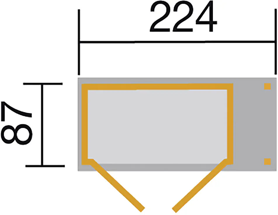 Weka Gerätehaus 357 A 224 x 85 cm natur mit Fußboden