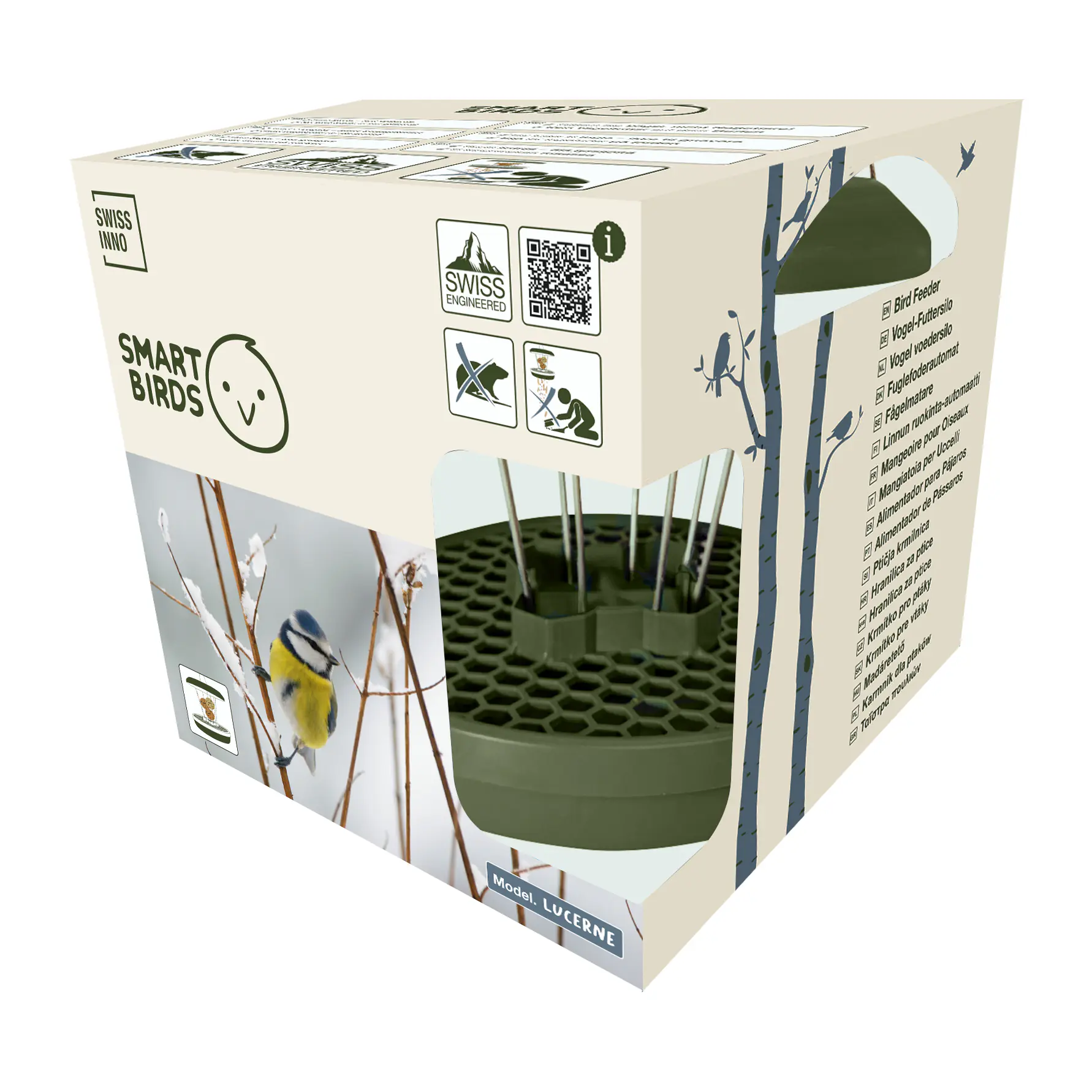 Swissinno Vogelfutterhaus Lucerne dunkelgrün Swissinno Vogelfutterhaus Lucerne dunkelgrün