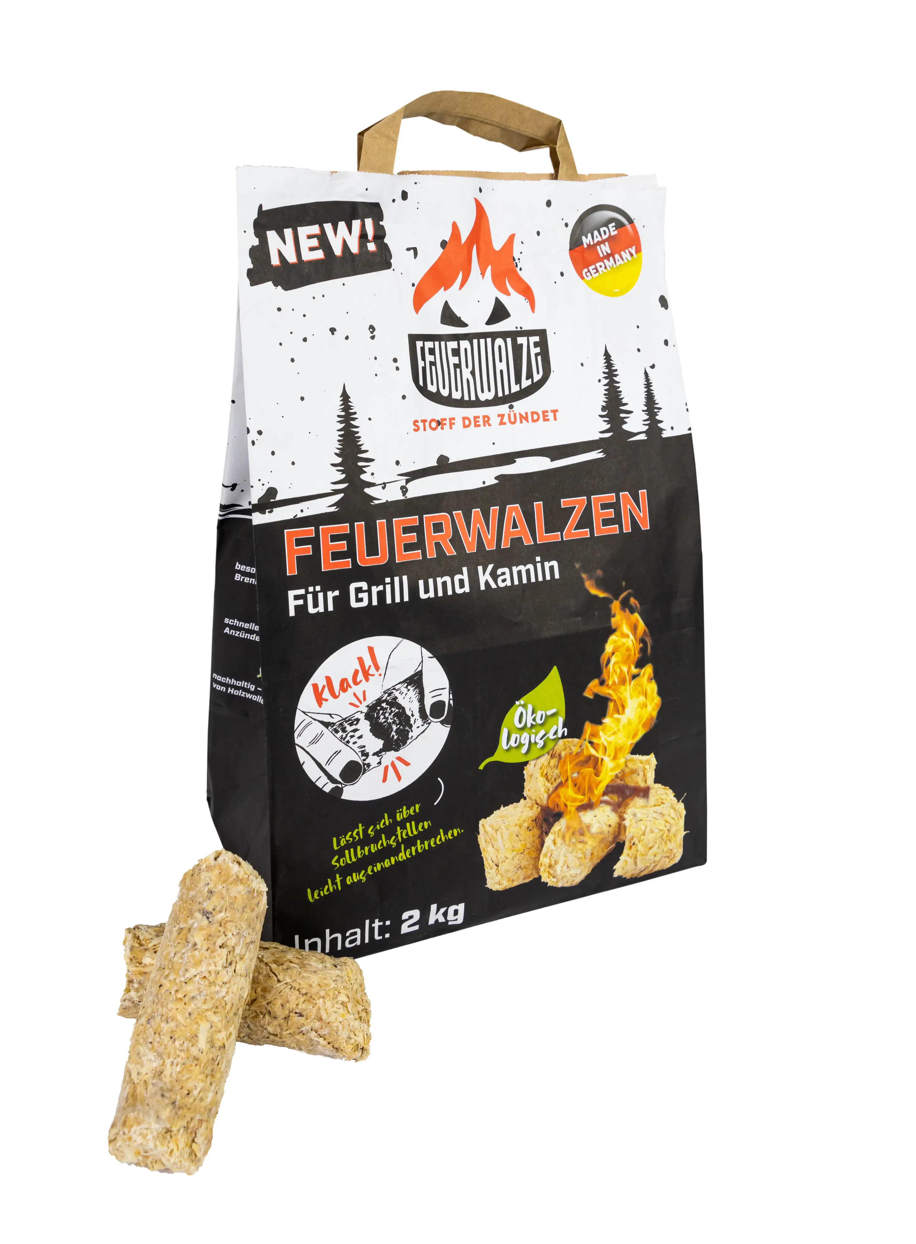 Brennstoffe Lenerz Feuerwalze Zündwolle 2 kg in Papiertüte