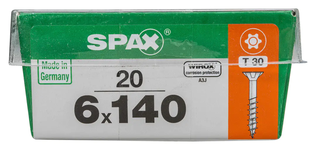 Spax Universalschrauben 6.0 x 140 mm TX 30 Senkkopf - 20 Stk.