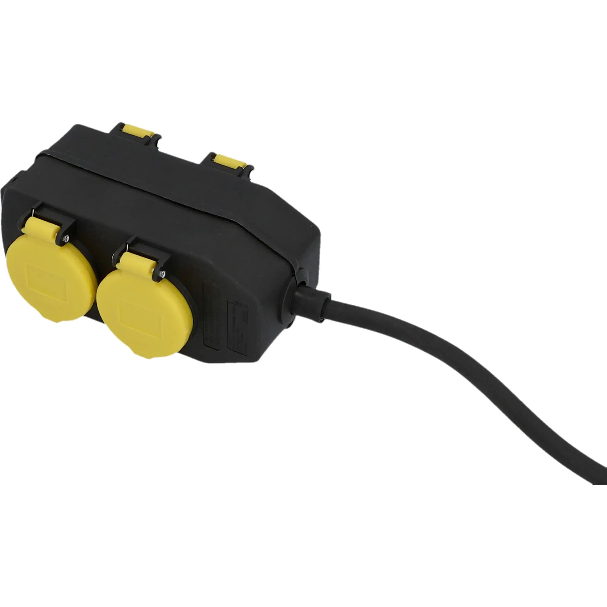 Unitec Steckdosenleiste 4-fach 5m für Außen, mit Berührungsschutz, schwarz