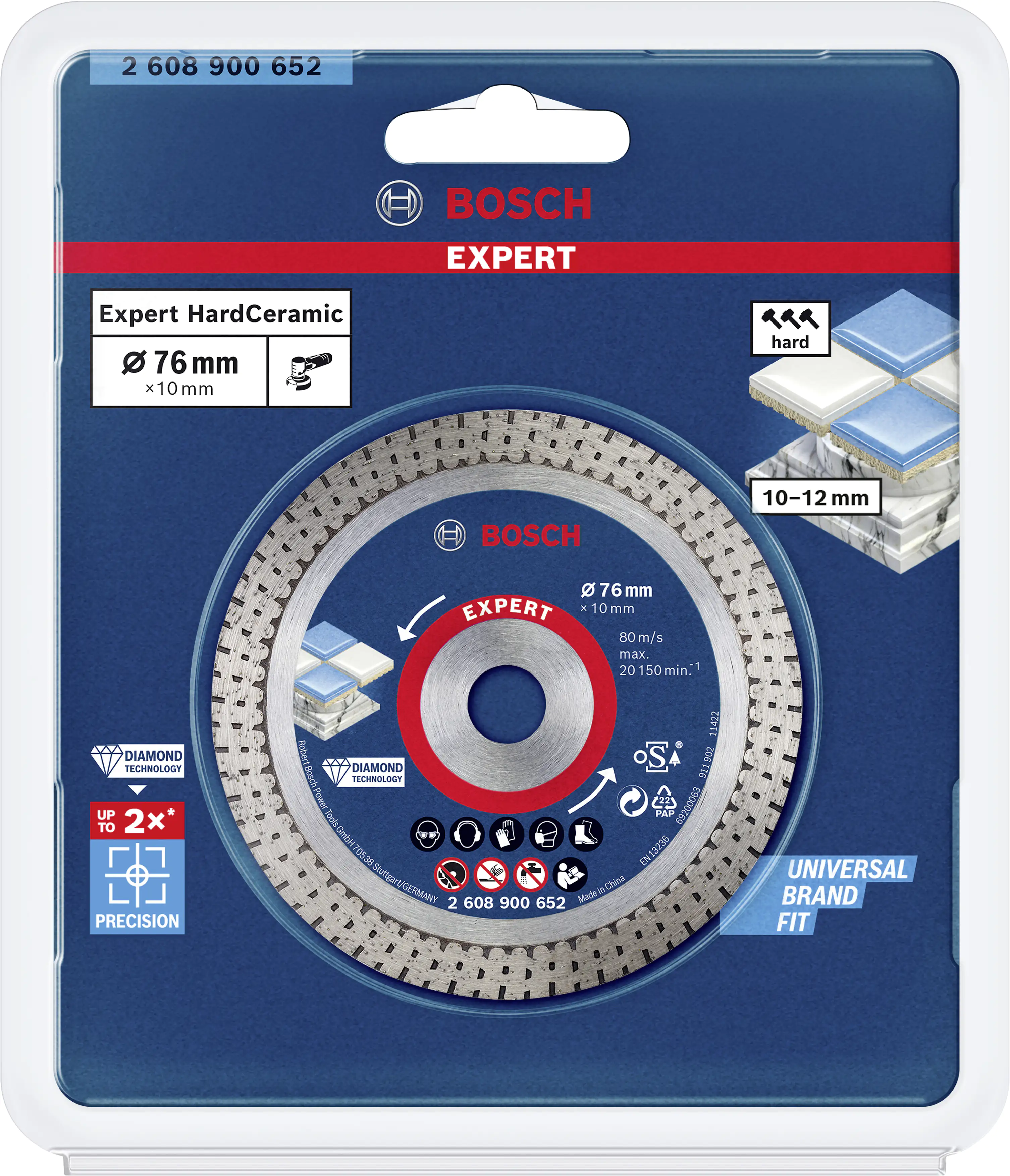 Bosch Expert Hardceramic-Diamanttrennscheibe Ø 76 mm Bohrung 10 mm Bosch Expert Hardceramic-Diamanttrennscheibe Ø 76 mm Bohrung 10 mm