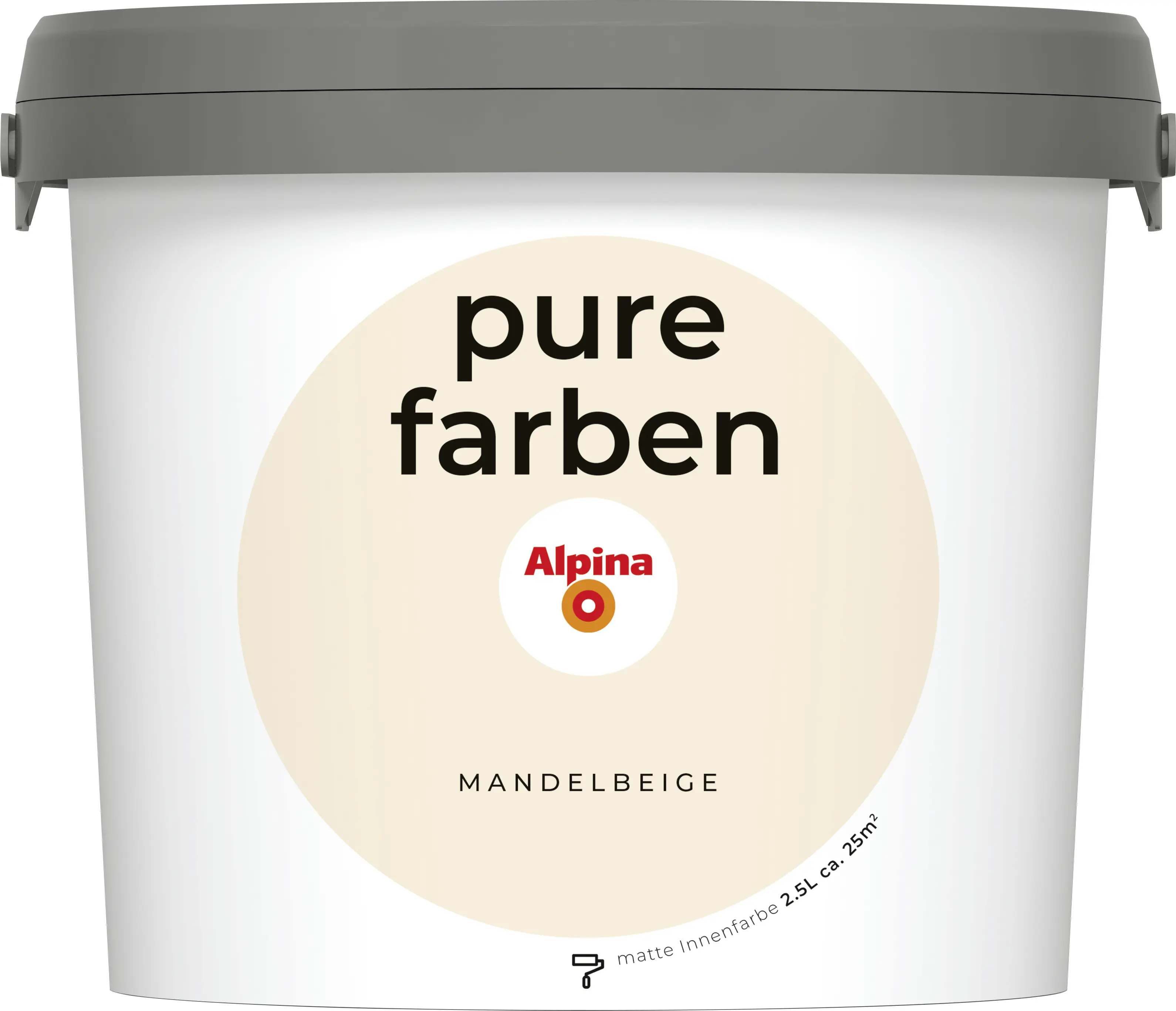 Alpina Pure Farben Wandfarbe mandelbeige 2,5 L