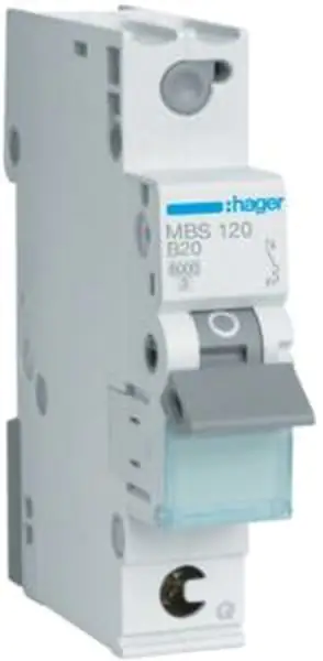 Hager Leitungsschutzschalter B 20A 1-polig MBS120 QuickConnect