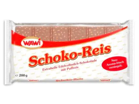 Wawi Schoko Reis mit Edelvollmilchschokolade 200 g