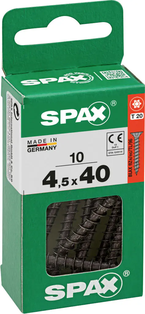 Spax Universalschrauben 4,5 x 40 mm T20 Vollgewinde - 10 Stk. 