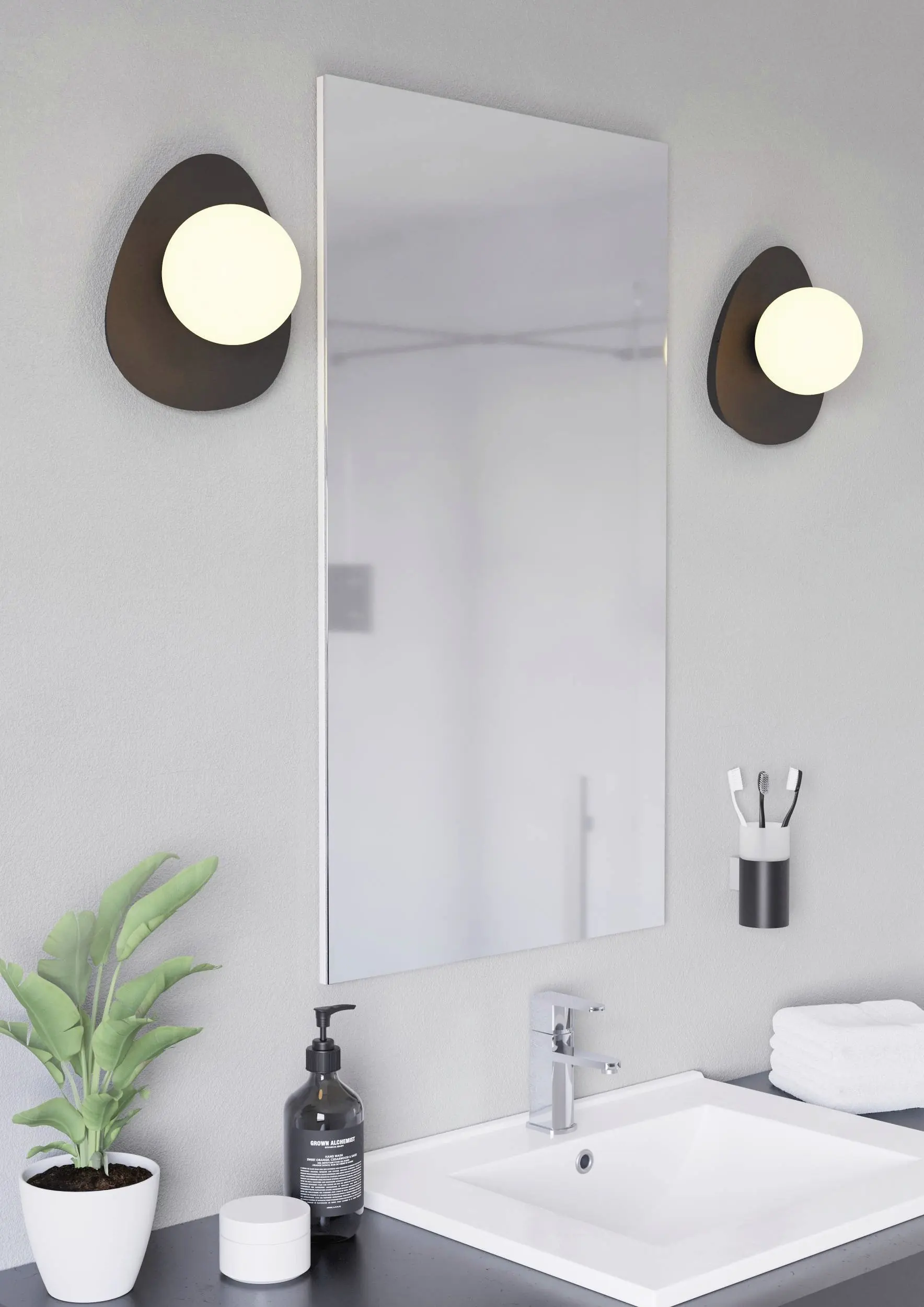 Eglo Wandleuchte Castrovido schwarz 24 x 24 cm warmweiß