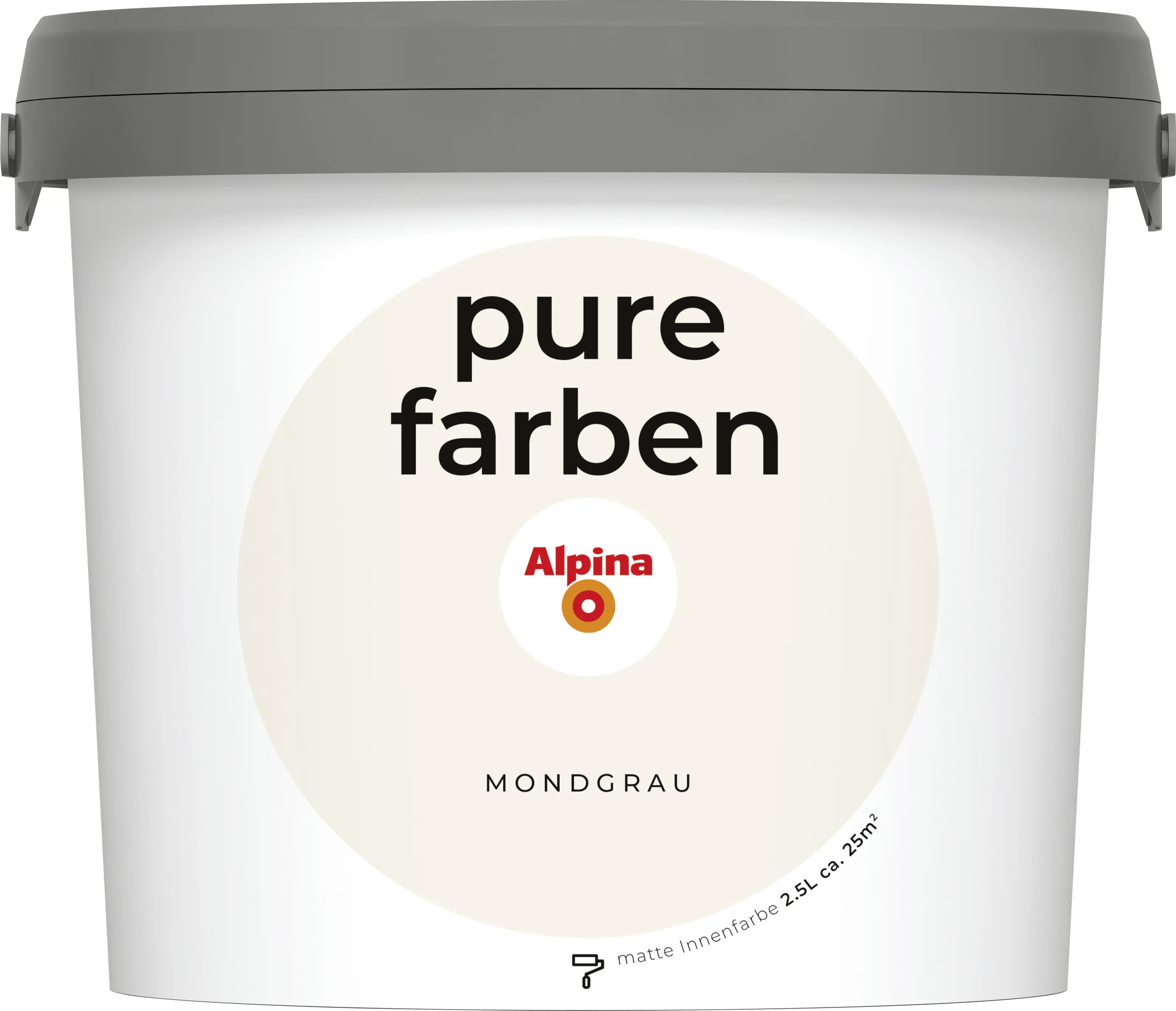 Alpina Pure Farben Wandfarbe mondgrau 2,5 L