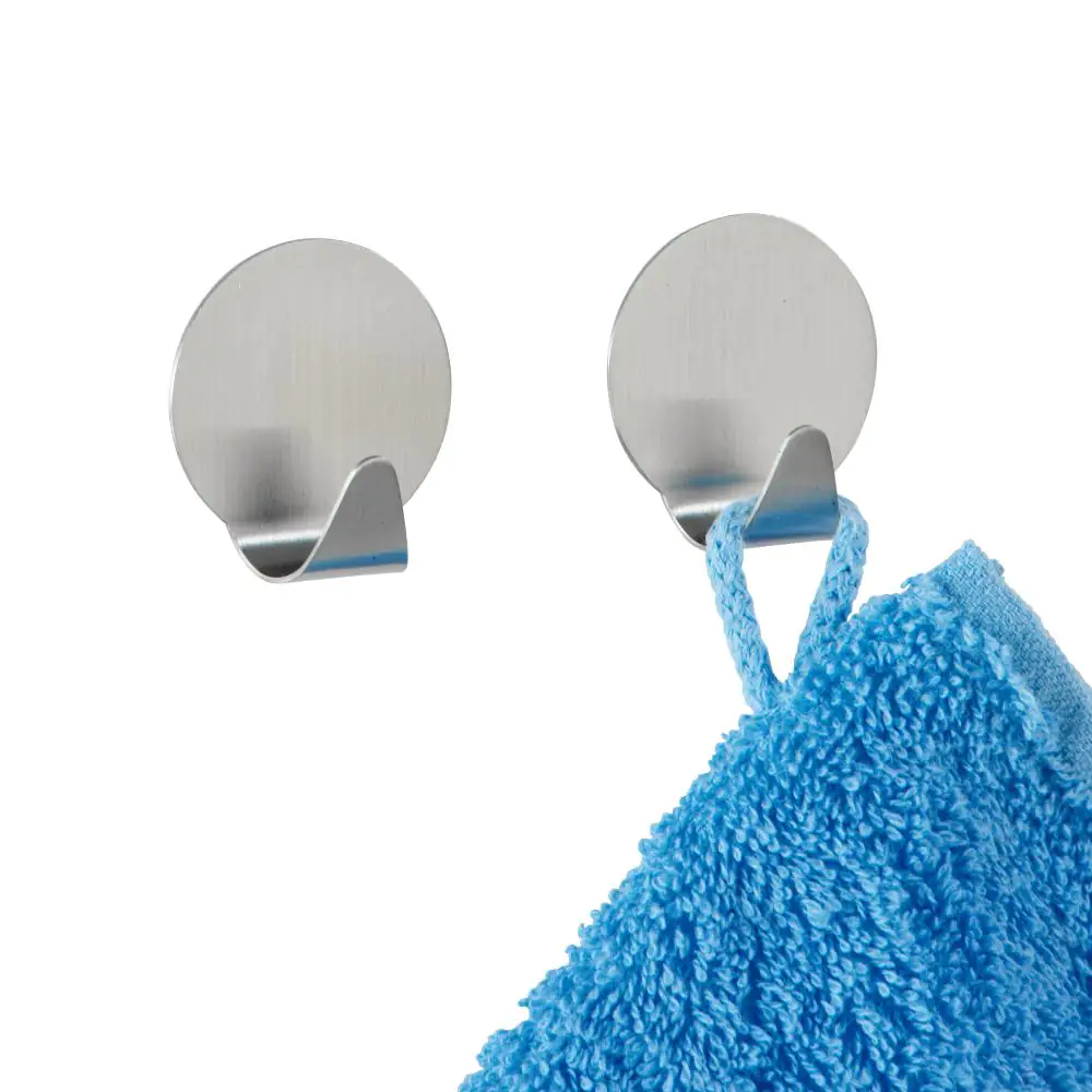 Wenko Rundhaken Edelstahl matt, chrom, 2er-Set