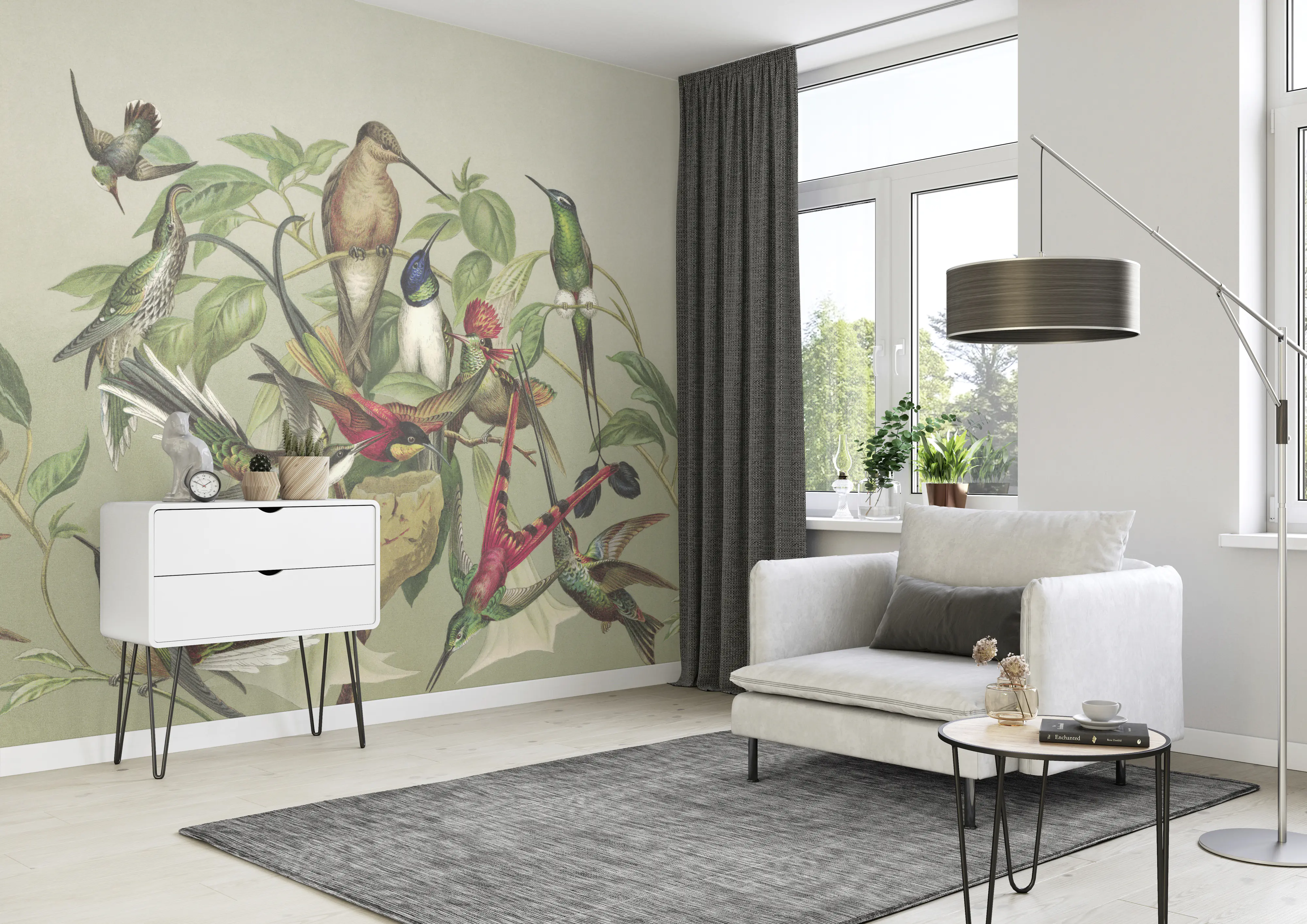 Rasch Vlies Fototapete 543520 Grün-Hellgrün Muster & Motive 3 m x 3,18 m