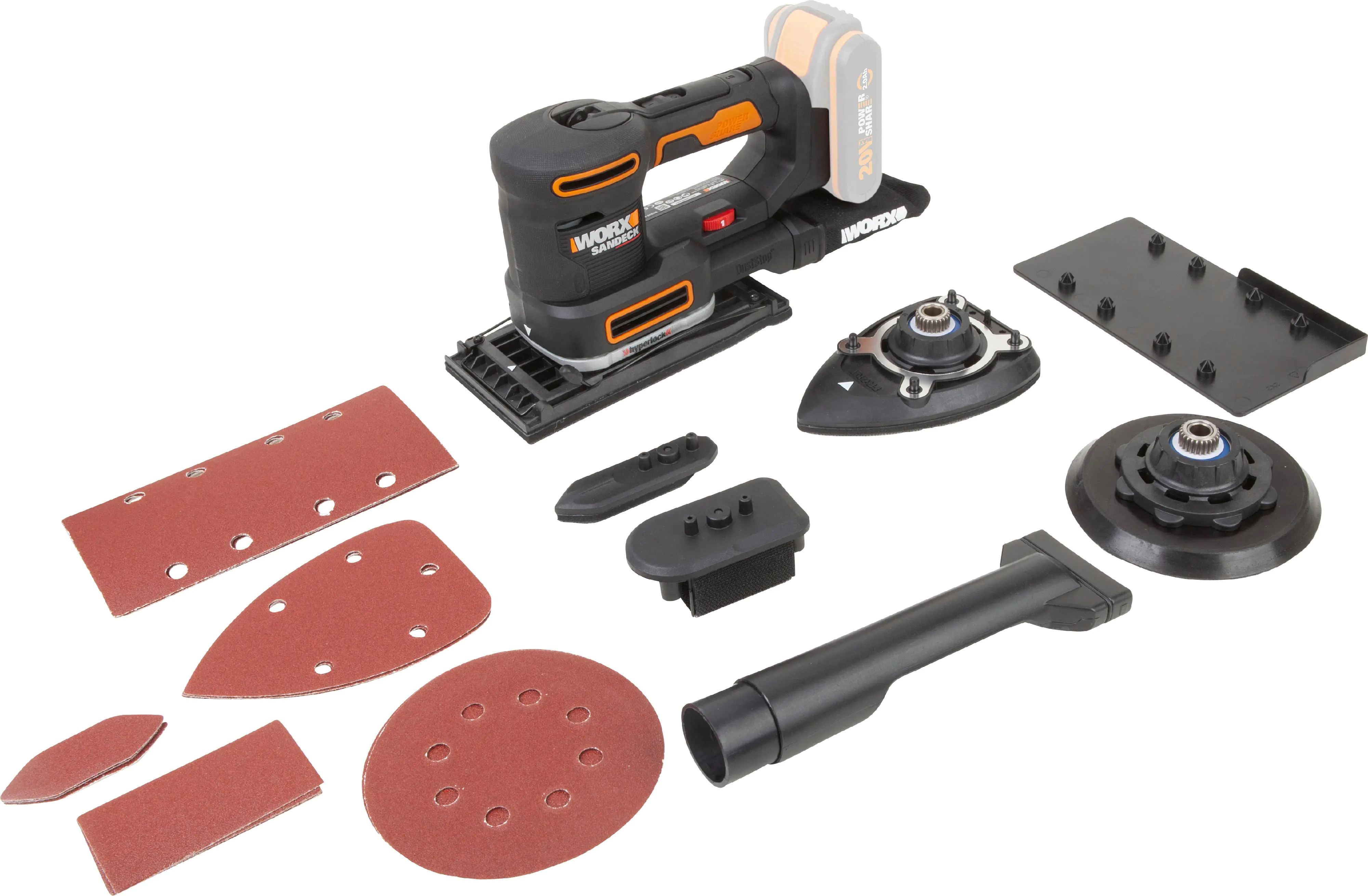 Worx Akku-Multischleifer WX820.9 20 V ohne Akku & Ladegerät Worx Akku-Multischleifer WX820.9 20 V ohne Akku & Ladegerät