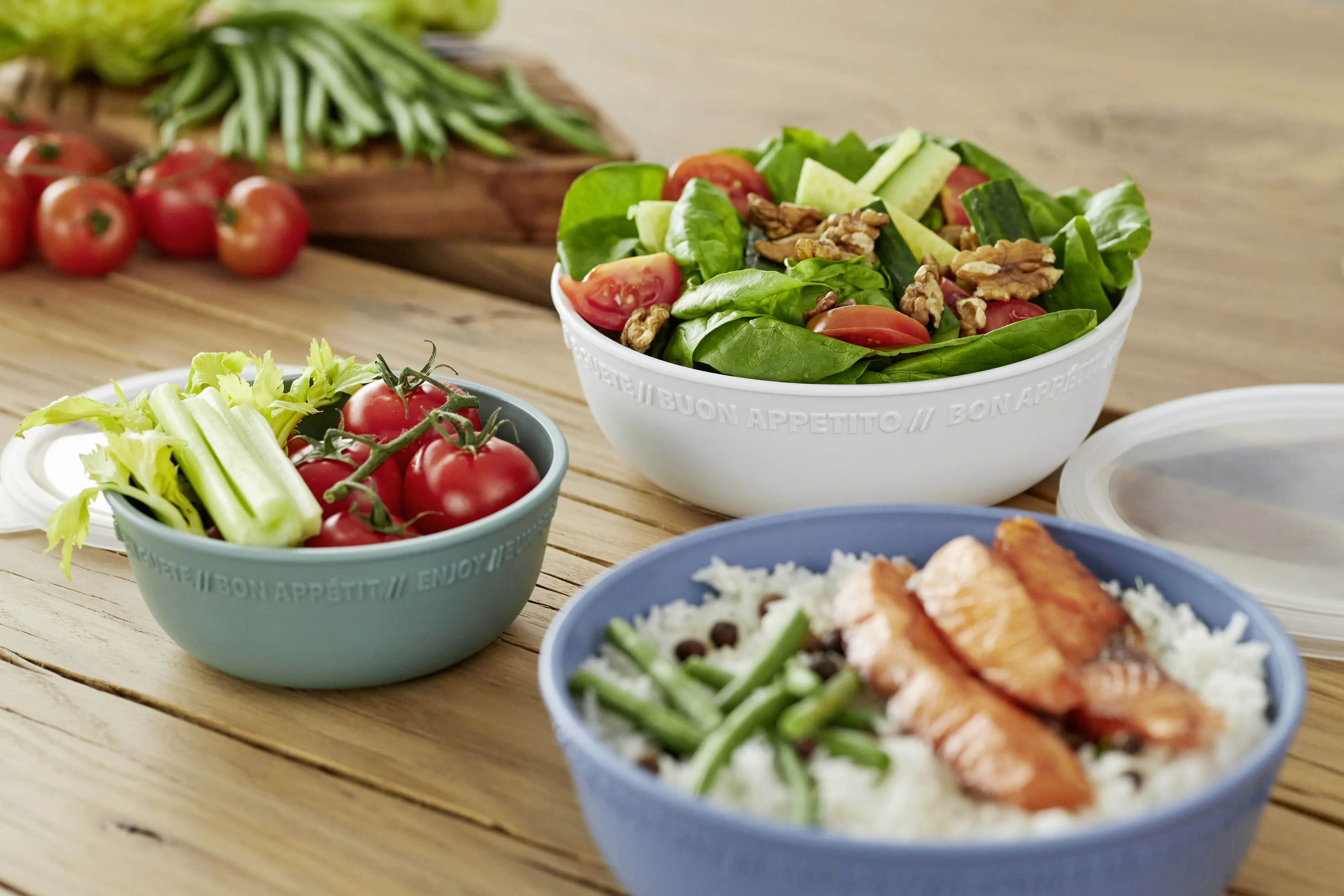 Rotho Schüssel mit Deckel 0,35 L Tresa mistletoe grün