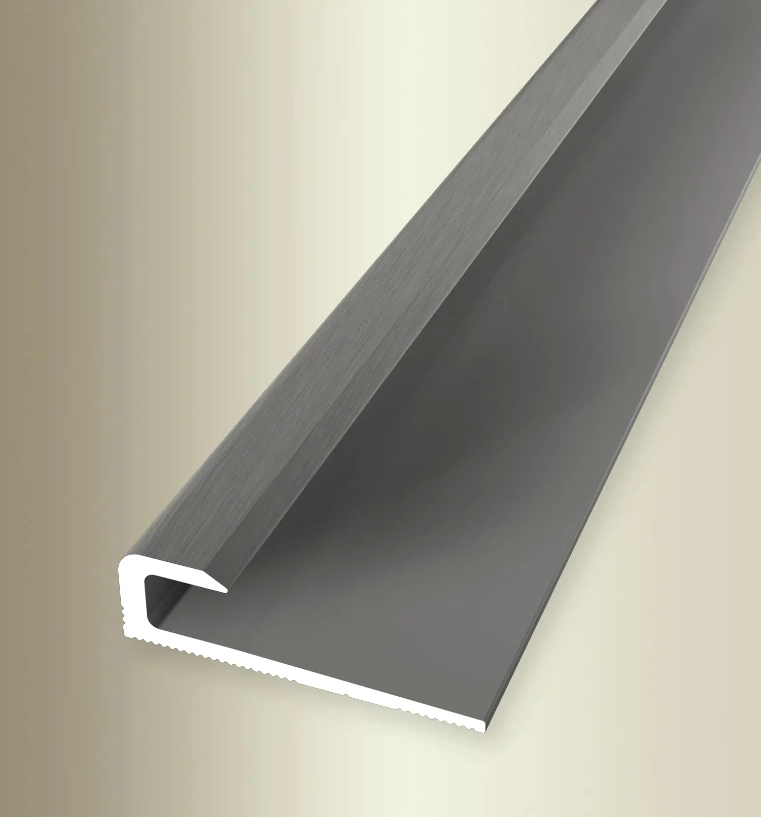Decoflooring Abschlussprofil 260 x 3 x 0,8 cm edelstahloptik fein geschliffen