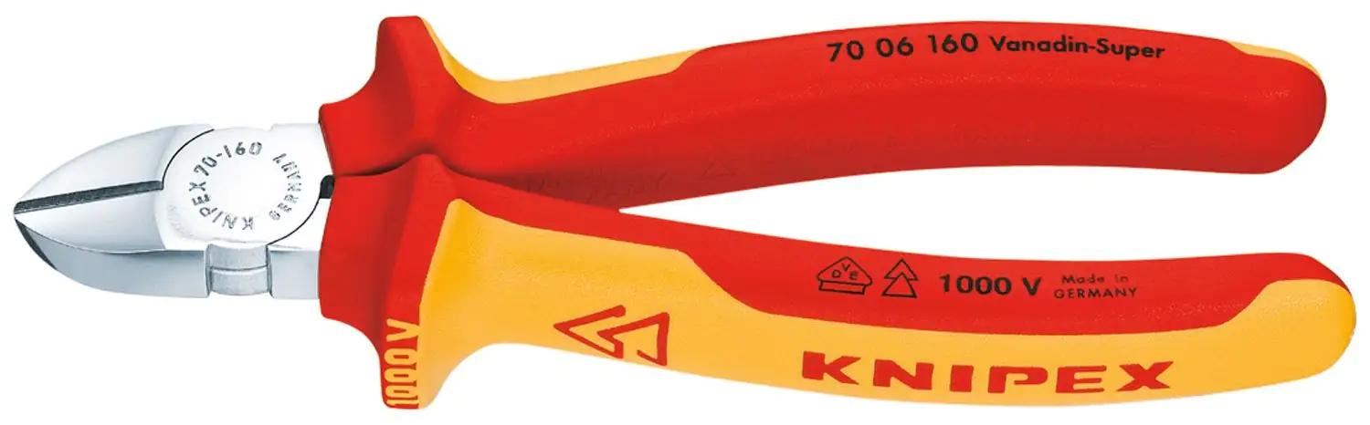 Knipex Seitenschneider 180 mm VDE verchromt Mehrkomponenten-Hülle Knipex Seitenschneider 180 mm VDE verchromt Mehrkomponenten-Hülle