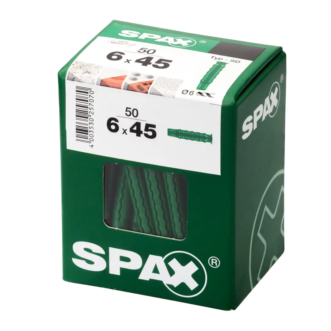 Spax Spreizdübel 6.0 x 45 mm - 50 Stück Spax Spreizdübel 6.0 x 45 mm - 50 Stück