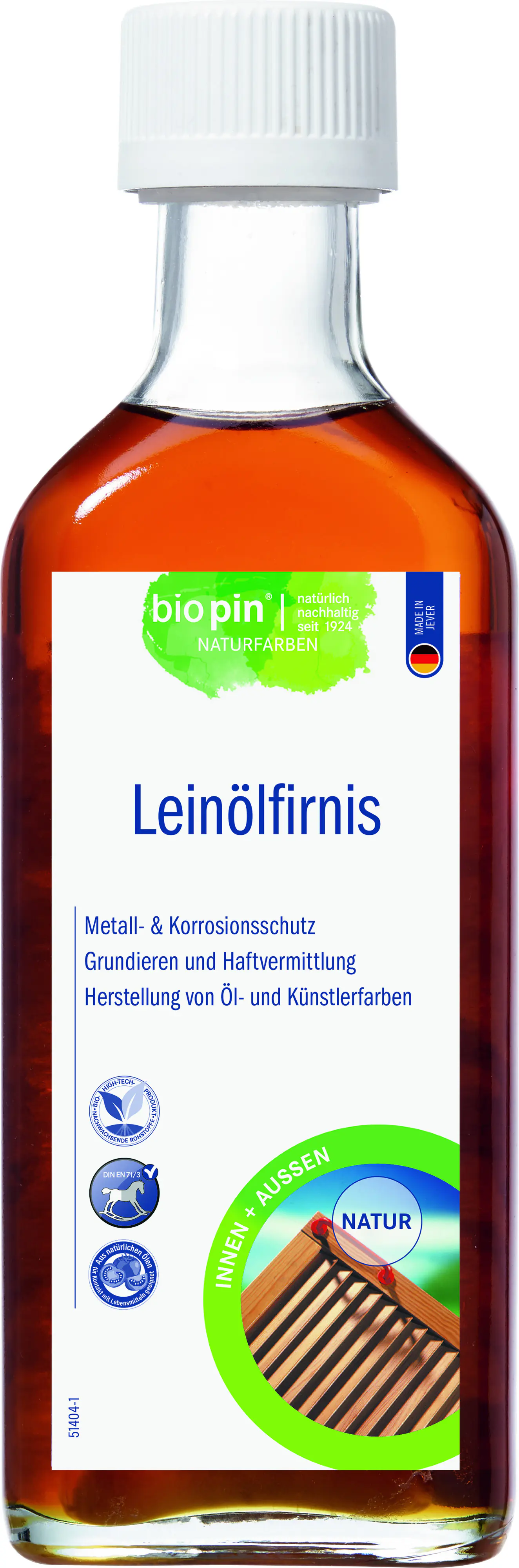 Biopin Leinölfirnis 250 ml natur
