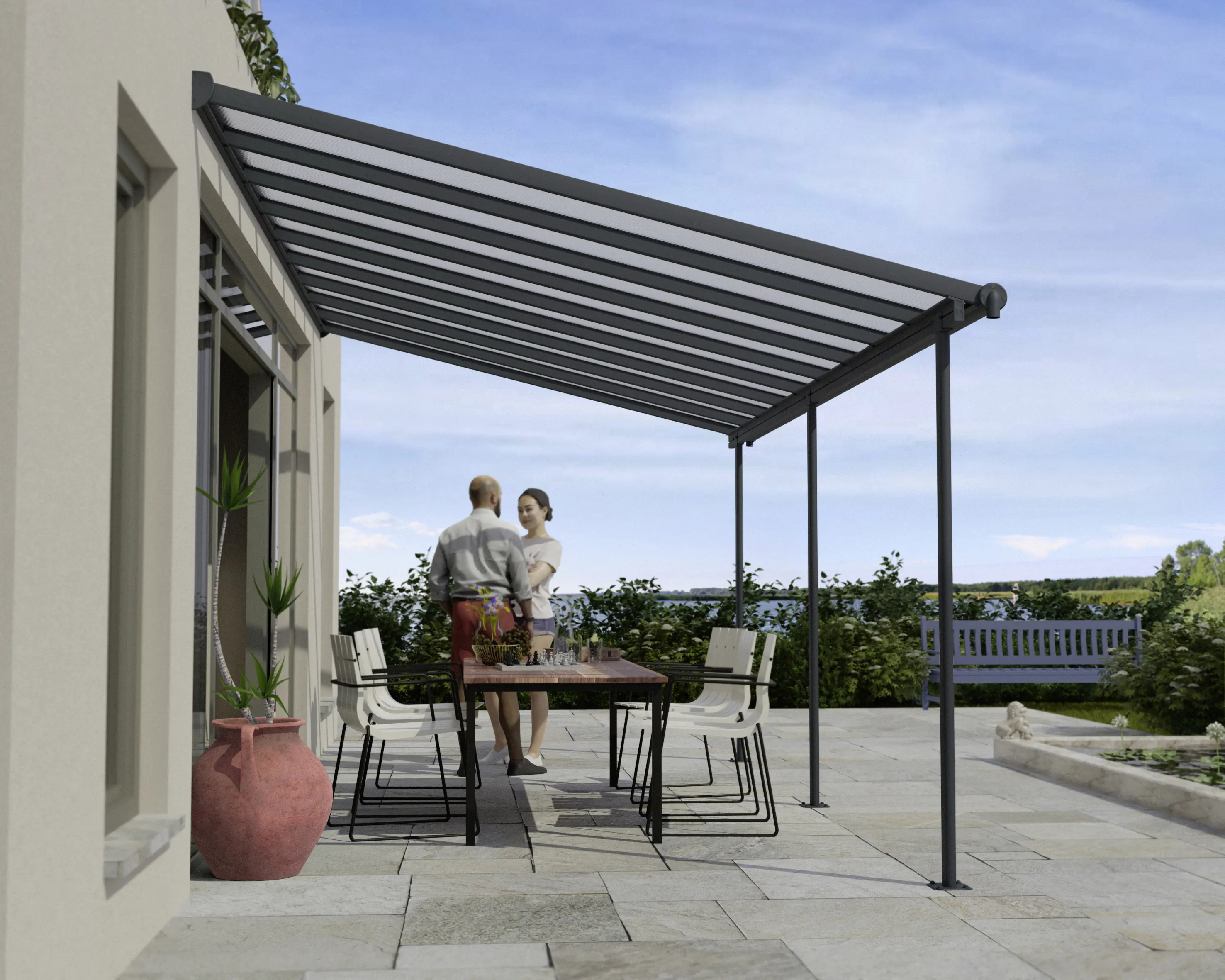 Canopia Terrassenüberdachung Sierra  555 x 295 cm anthrazit