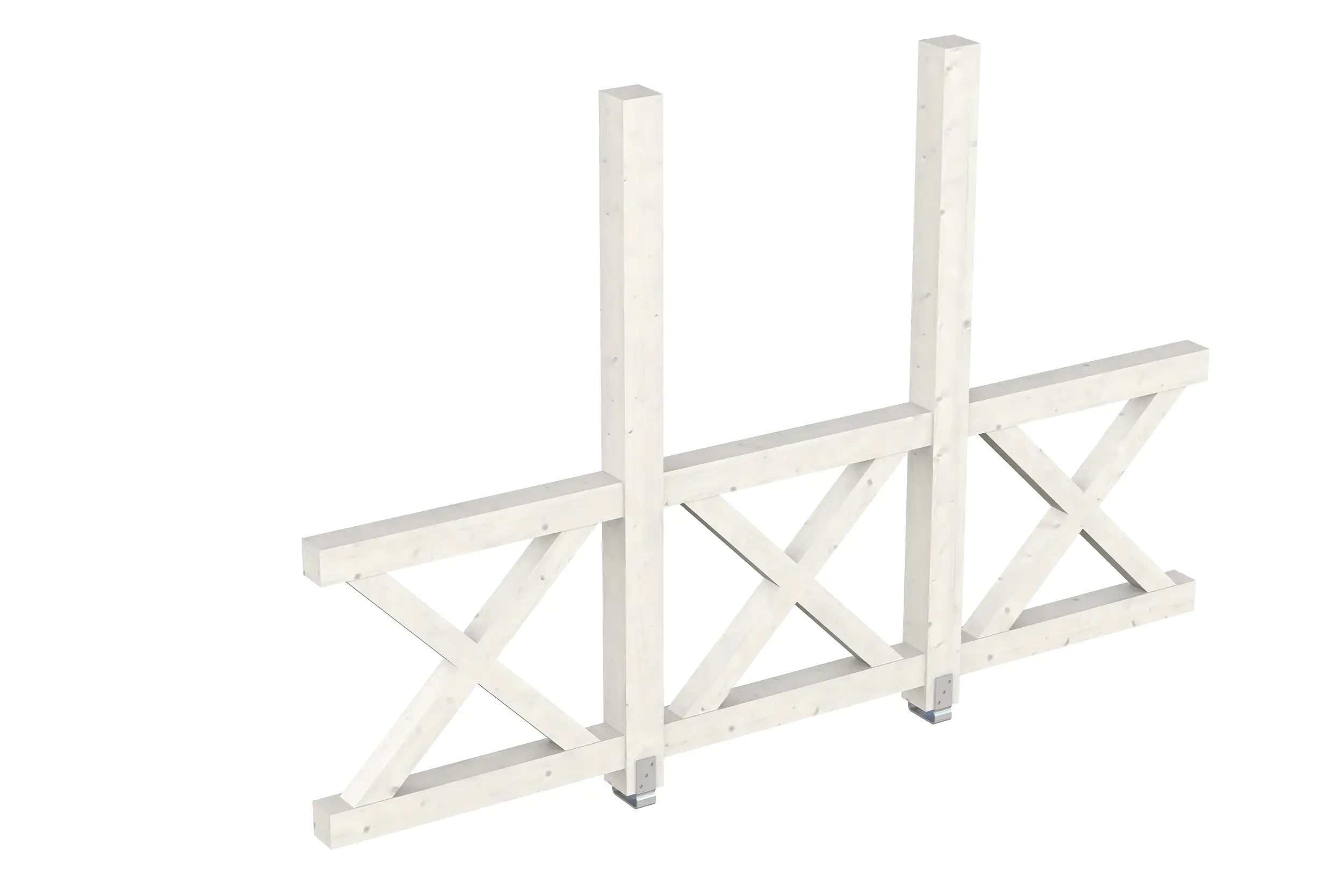 SKAN HOLZ Seitenwand Andreaskreuz (FS) 293 x 210 cm Fichte