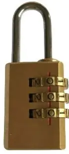 Primaster Vorhängeschloss Messing 54,5 mm inkl. 3 Schlüssel