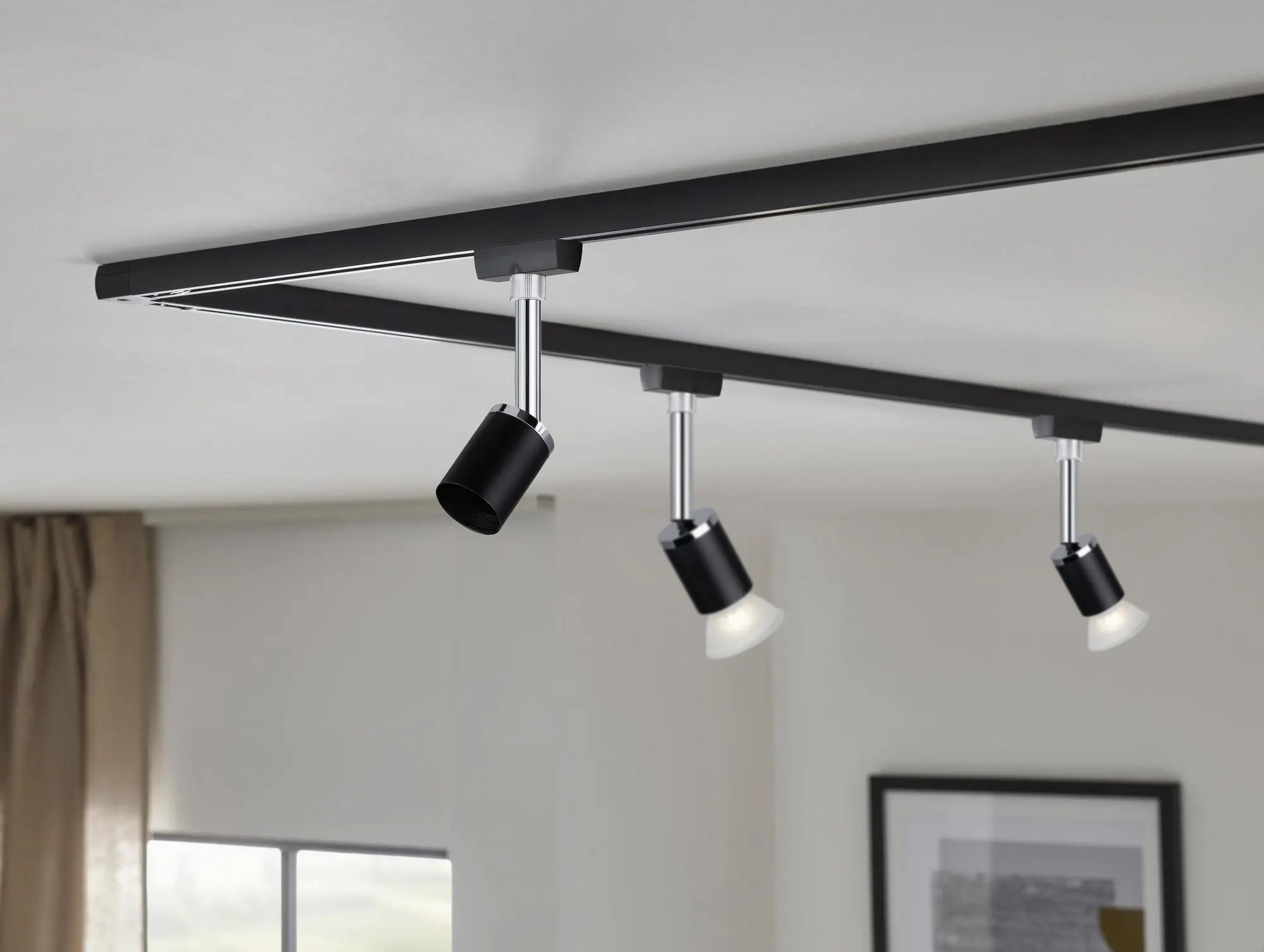 Paulmann URail Spot Pure II GU10 schwarz matt chrom 5,8 cm max. 10 W