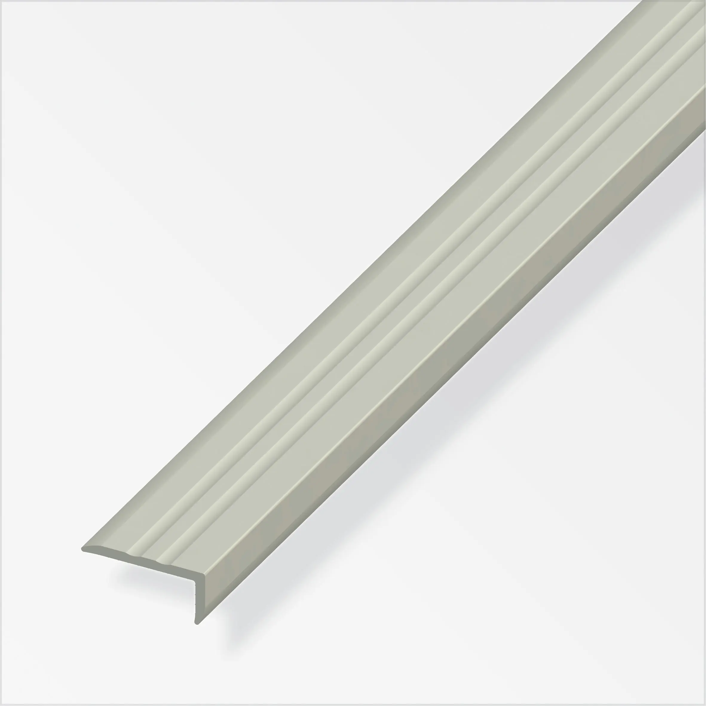 alfer Abschlussprofil 1 m, 25 x 10 mm PVC (Kunststoff) glatt graubeige