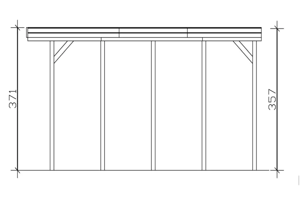 SKAN HOLZ Carport Friesland Caravan 397 x 708 cm, Grün imrpägniert