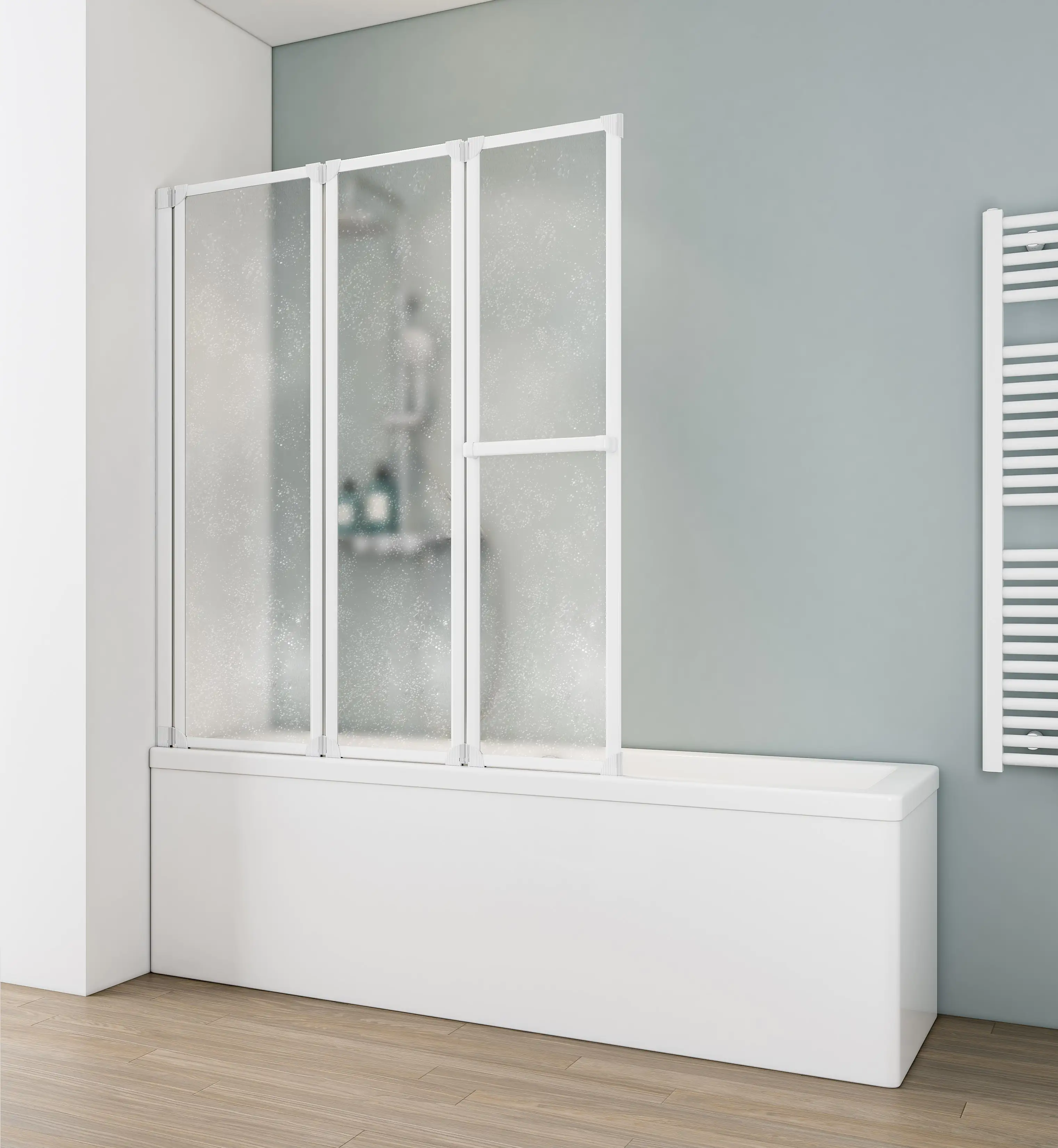 Schulte Badewannenaufsatz D1510 3-tlg. 126,8x140 cm