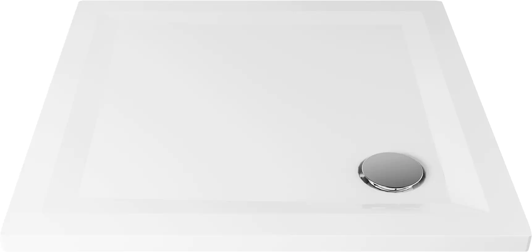 Breuer Flat Line Design Quadratduschwanne 90 x 90, Mineralguss, weiß