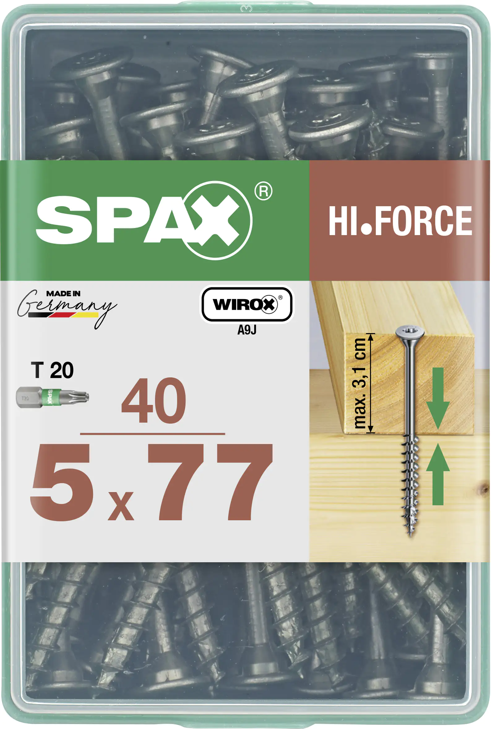 Spax Universalschrauben 5.0 x 77 mm TX 20 - 40 Stk. Spax Universalschrauben 5.0 x 77 mm TX 20 - 40 Stk.